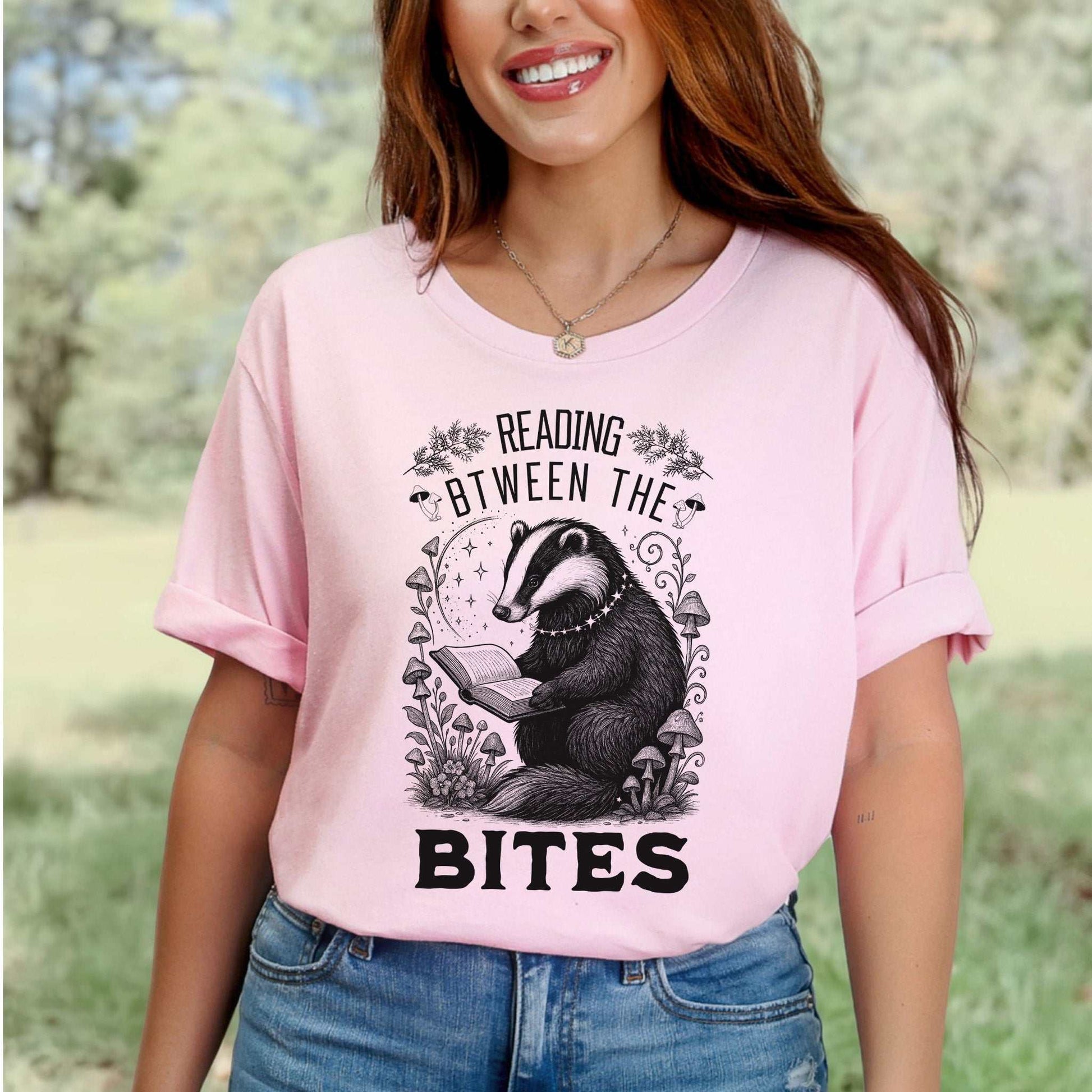 Badger Reading Between the Bites T-Shirt