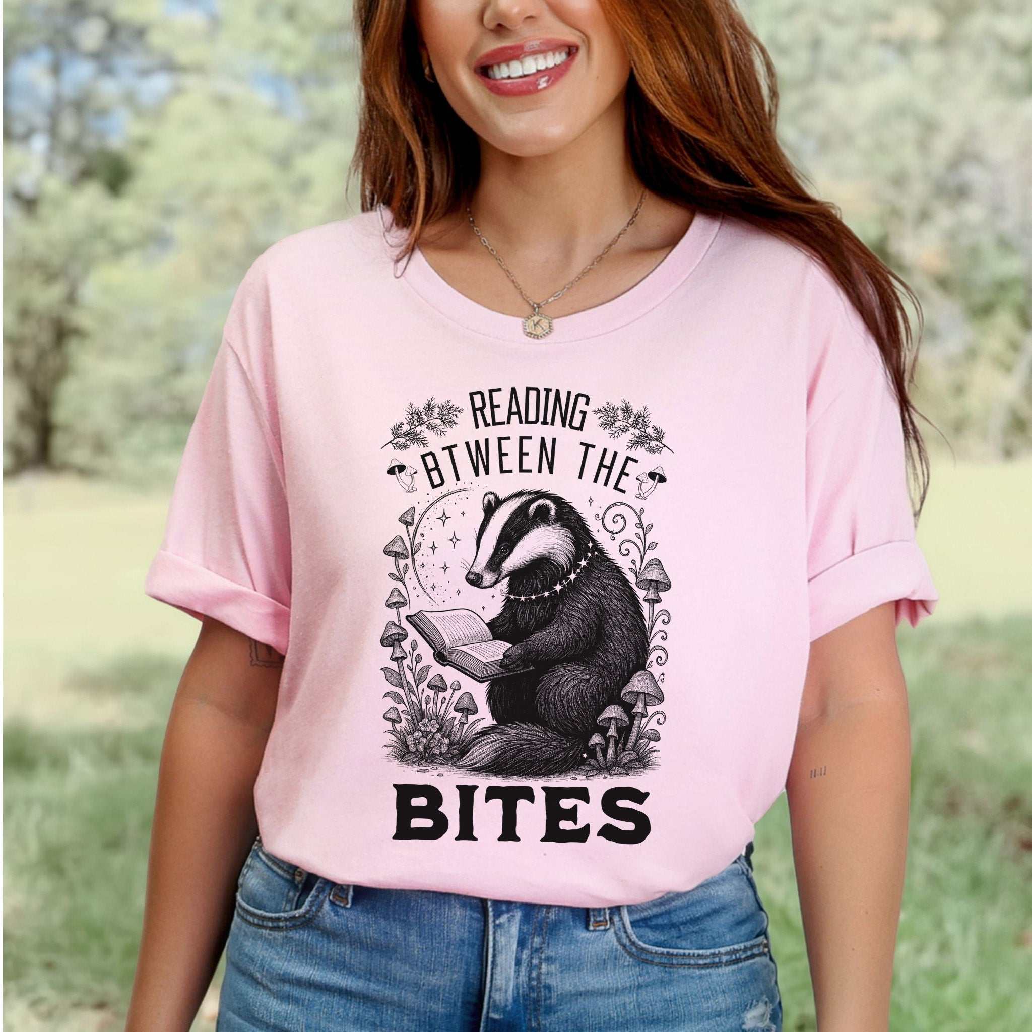 Badger Reading Between the Bites T-Shirt