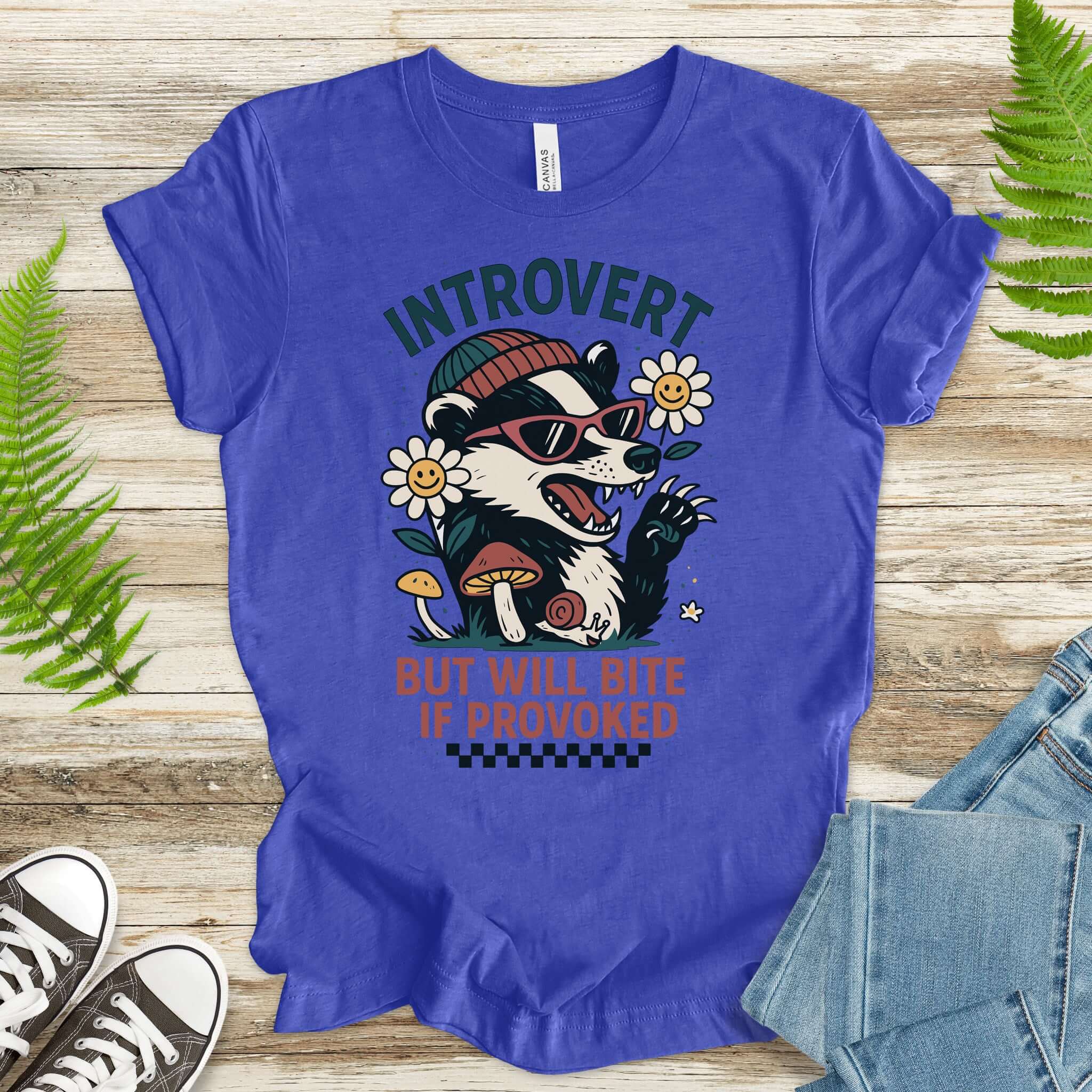 Badger – Introvert But Will Bite Sassy T-Shirt