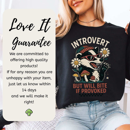 Introvert Badger Sweatshirt – Funny Animal Attitude for Quiet Rebels