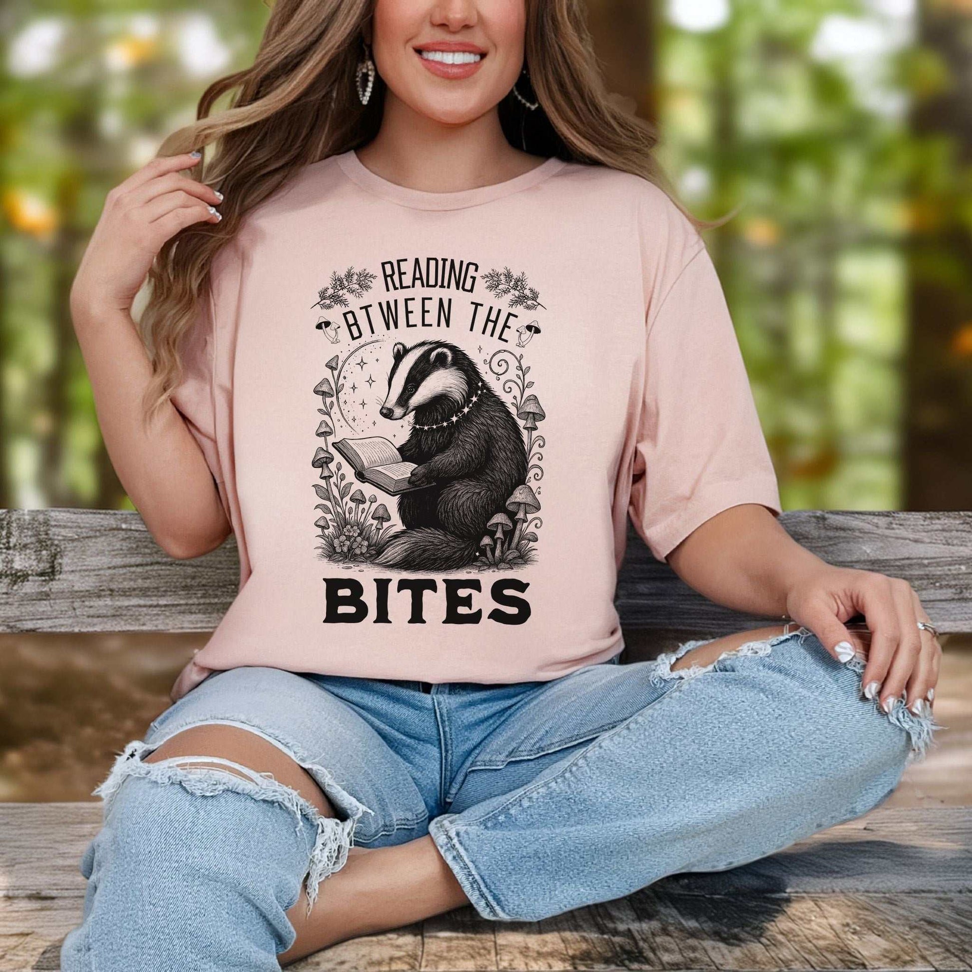 Badger Reading Between the Bites T-Shirt