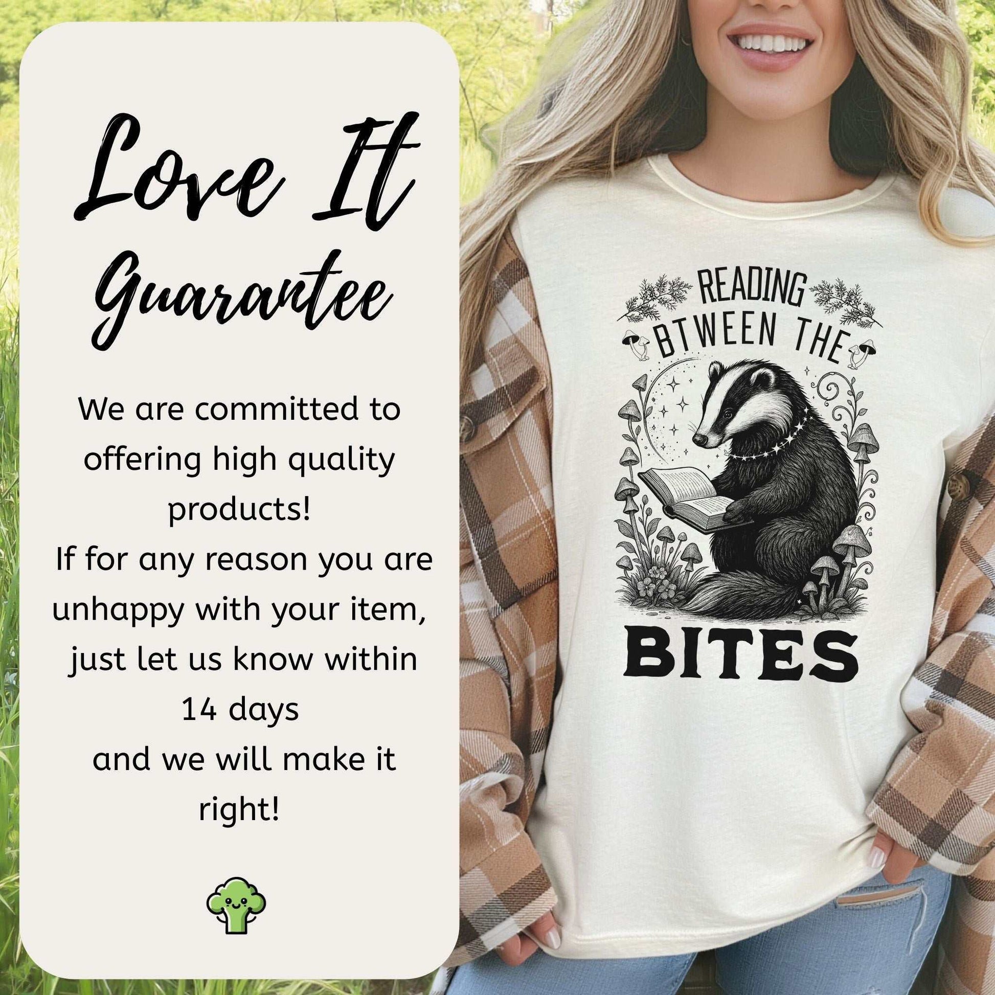 Badger Reading Between the Bites T-Shirt