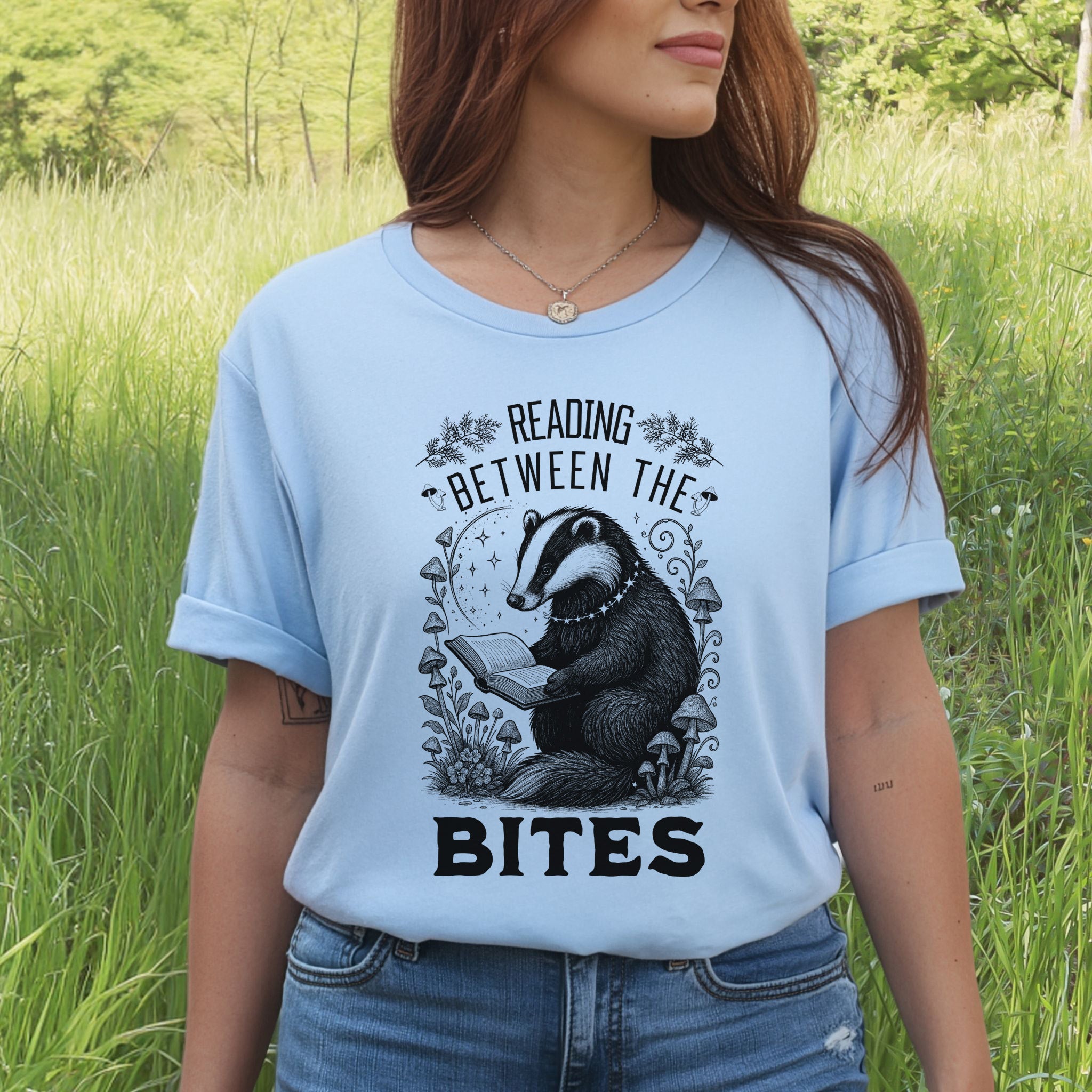 Badger Reading Between the Bites T-Shirt