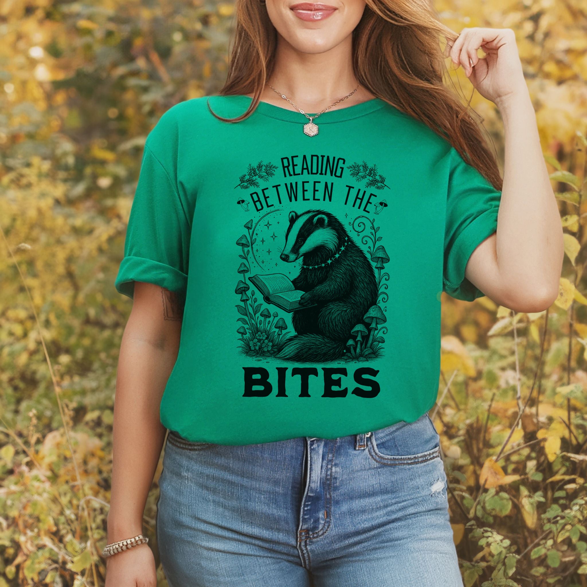Badger Reading Between the Bites T-Shirt