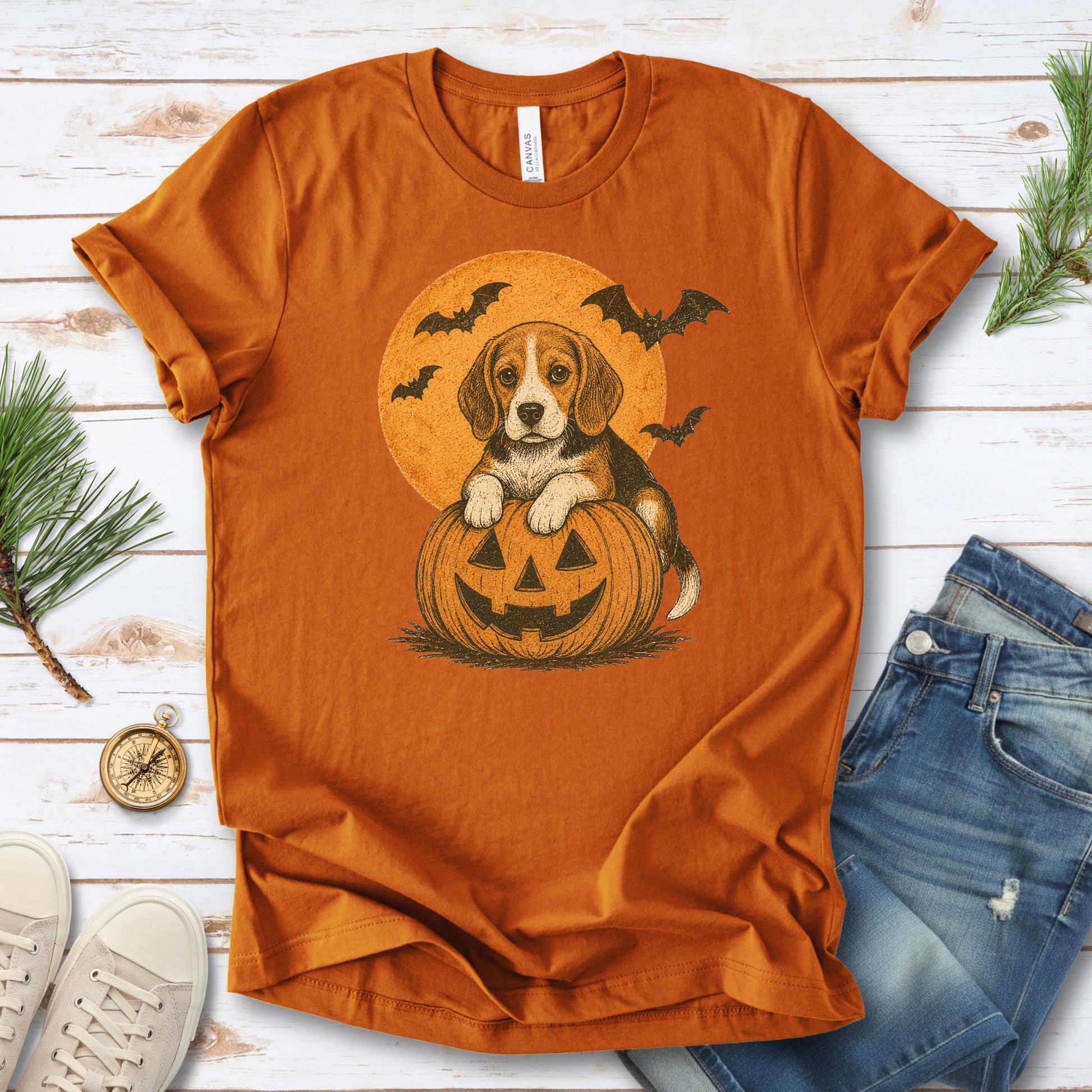 Beagle Halloween Pumpkin End Animal Testing T-Shirt