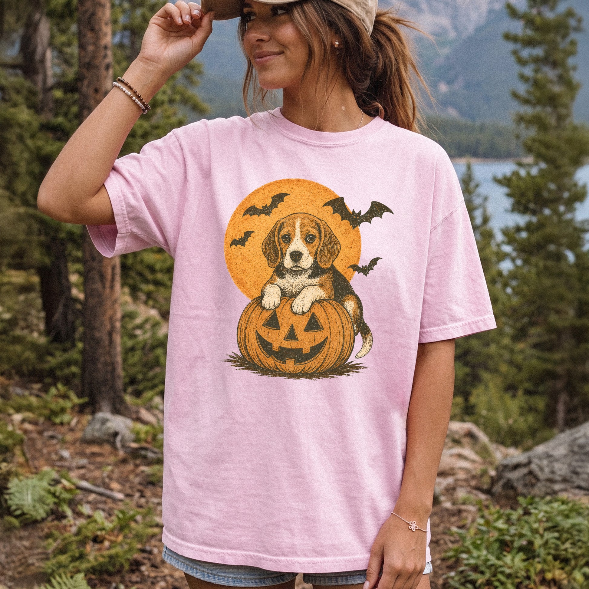 Beagle Halloween Pumpkin End Animal Testing Comfort Colors Shirt