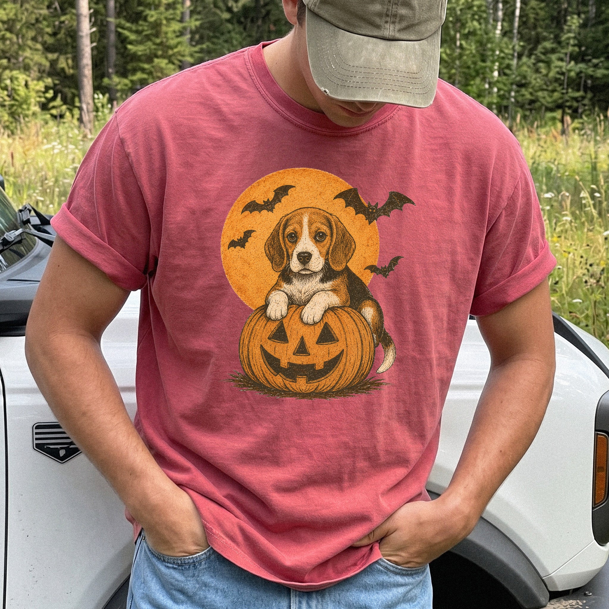 Beagle Halloween Pumpkin End Animal Testing Comfort Colors Shirt