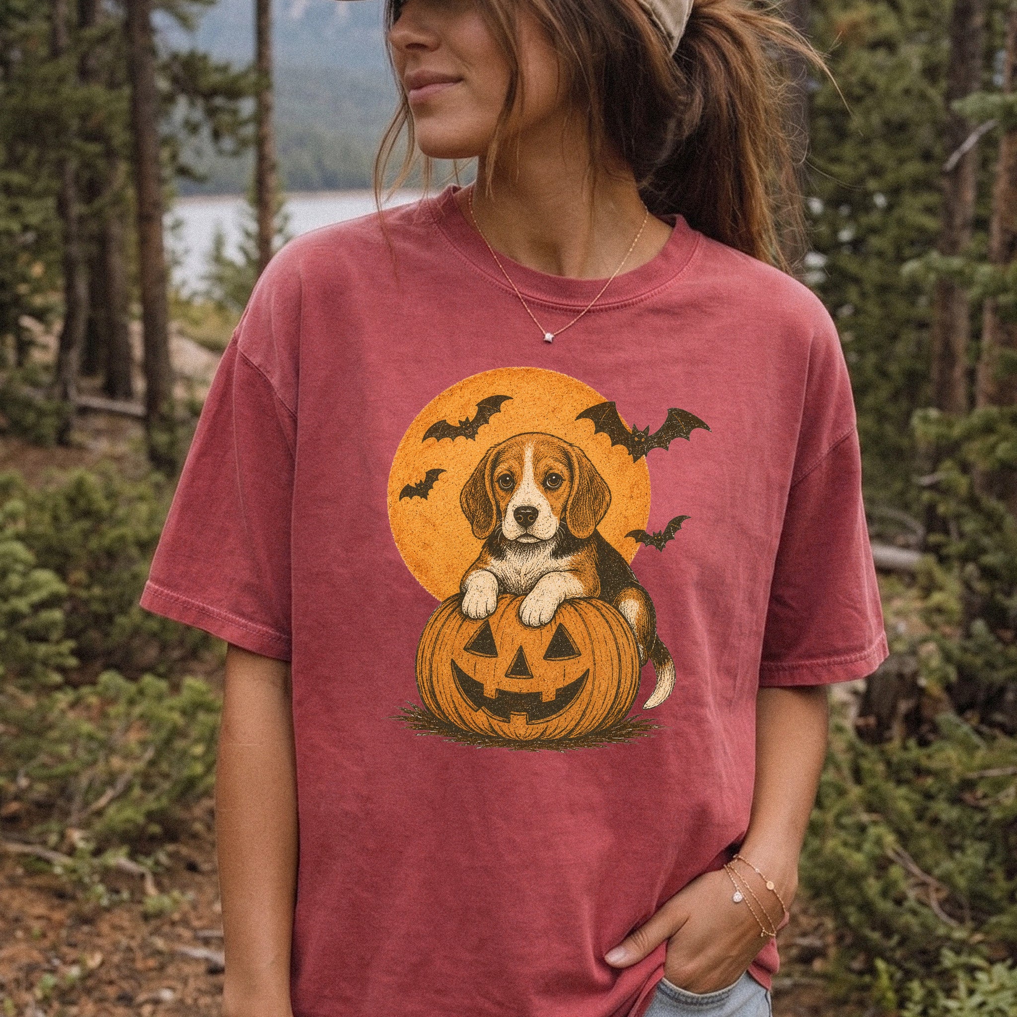 Beagle Halloween Pumpkin End Animal Testing Comfort Colors Shirt