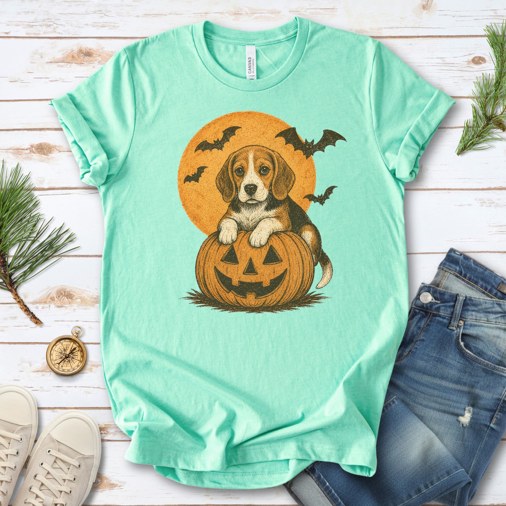 Beagle Halloween Pumpkin End Animal Testing T-Shirt