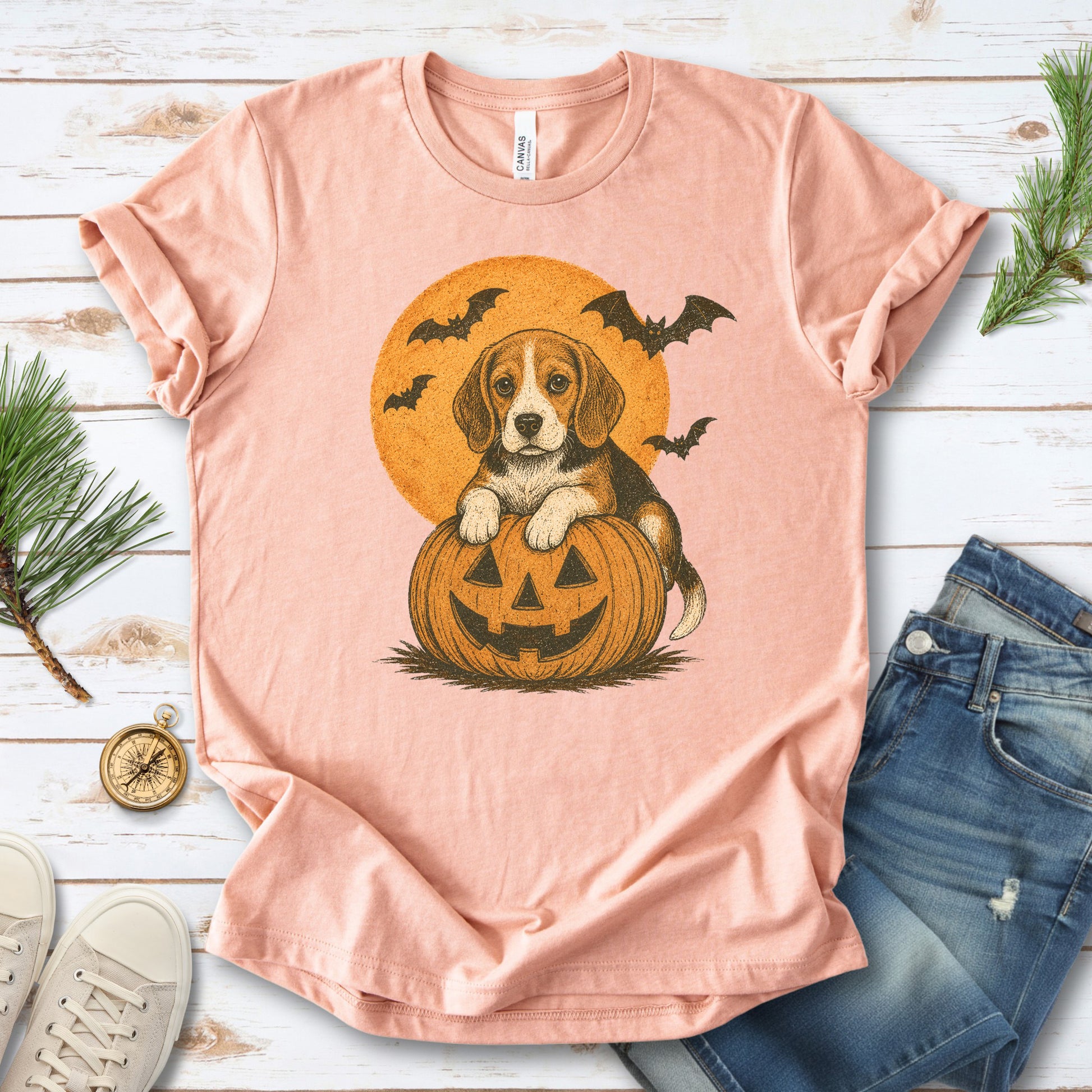 Beagle Halloween Pumpkin End Animal Testing T-Shirt