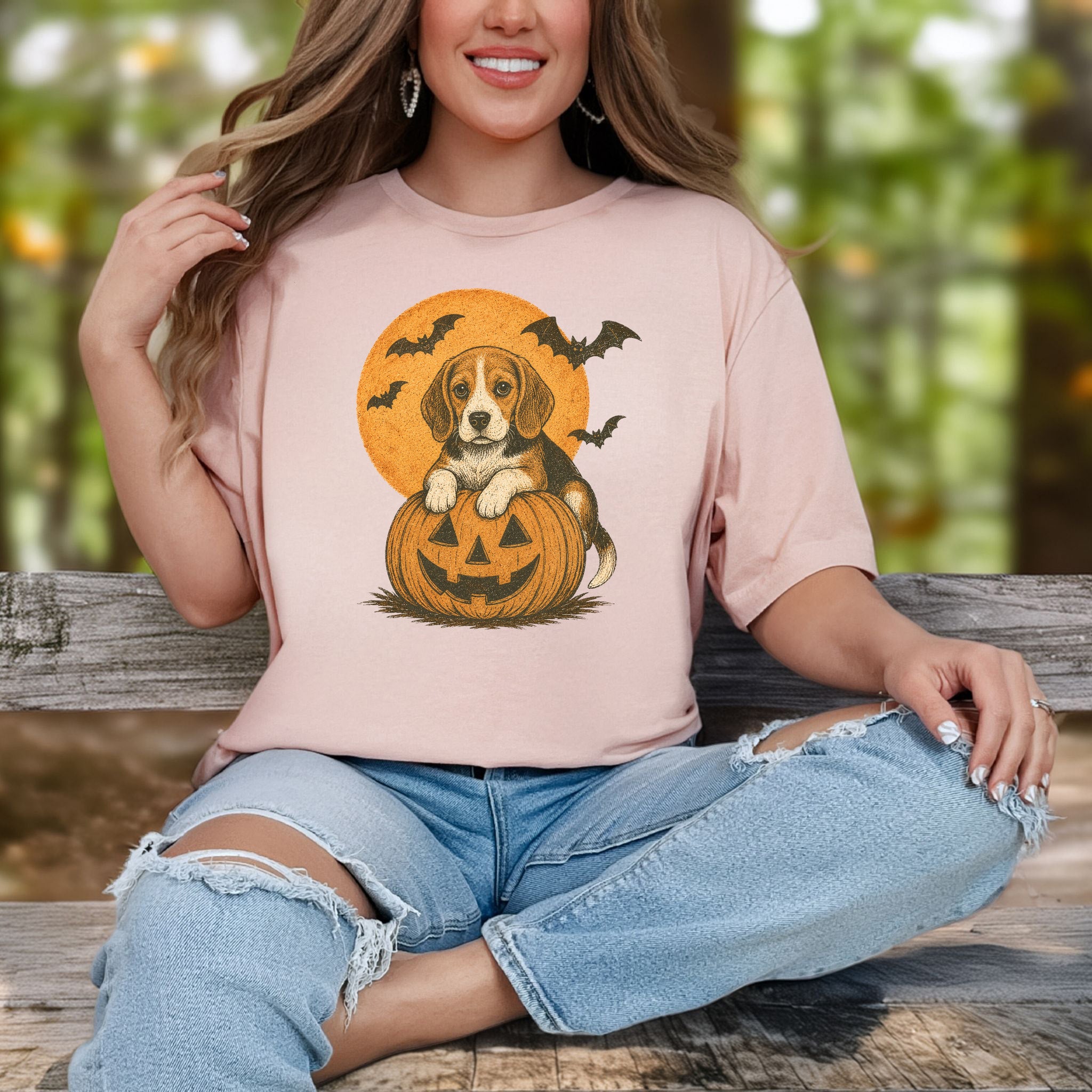 Beagle Halloween Pumpkin End Animal Testing T-Shirt