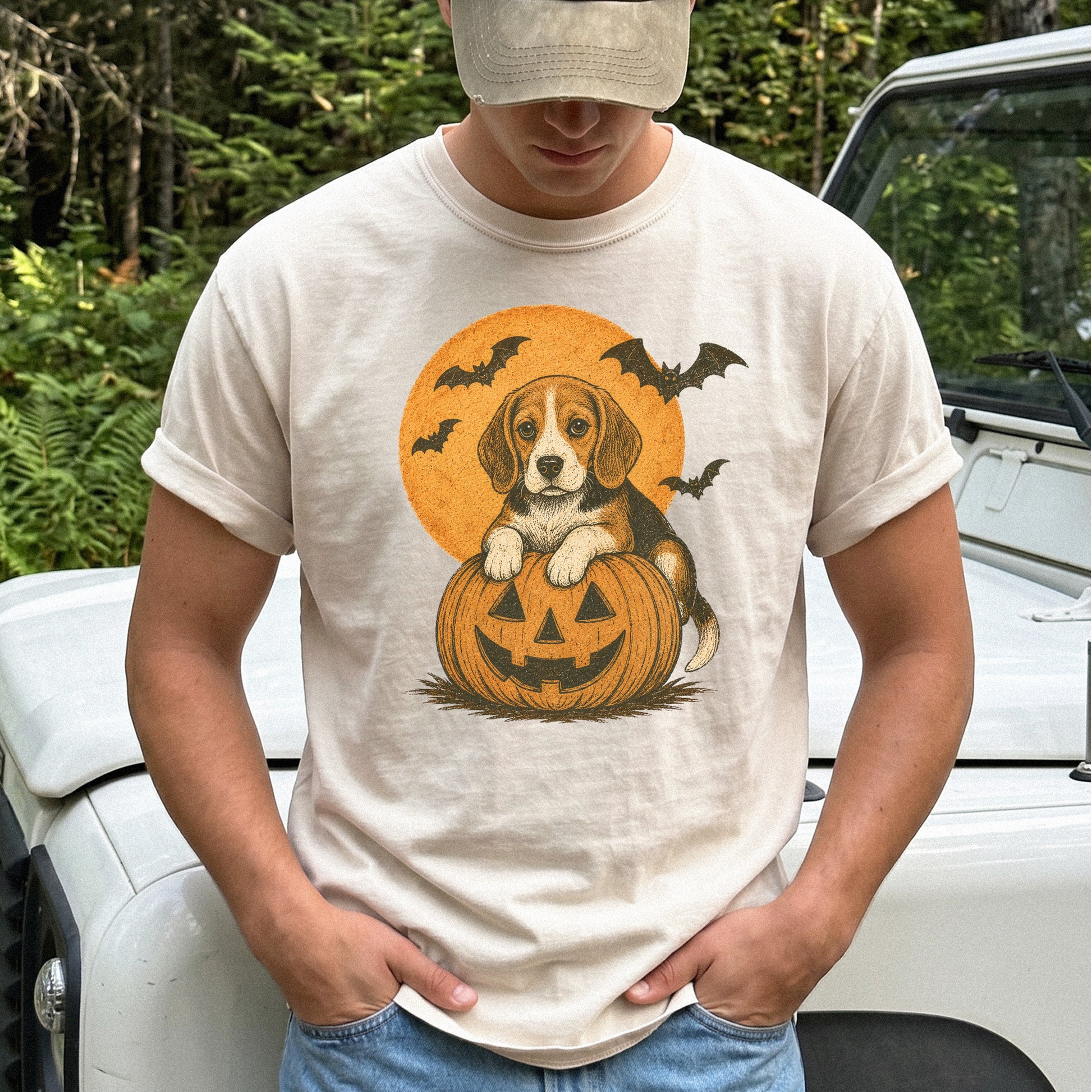 Beagle Halloween Pumpkin End Animal Testing Comfort Colors Shirt