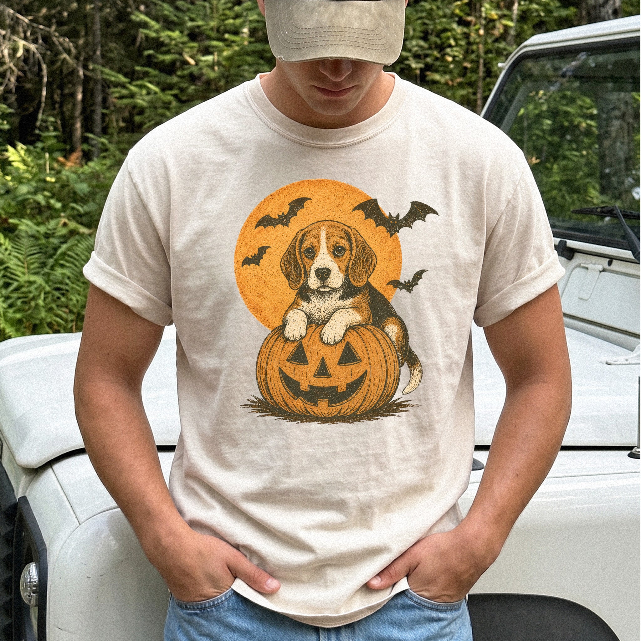 Beagle Halloween Pumpkin End Animal Testing Comfort Colors Shirt
