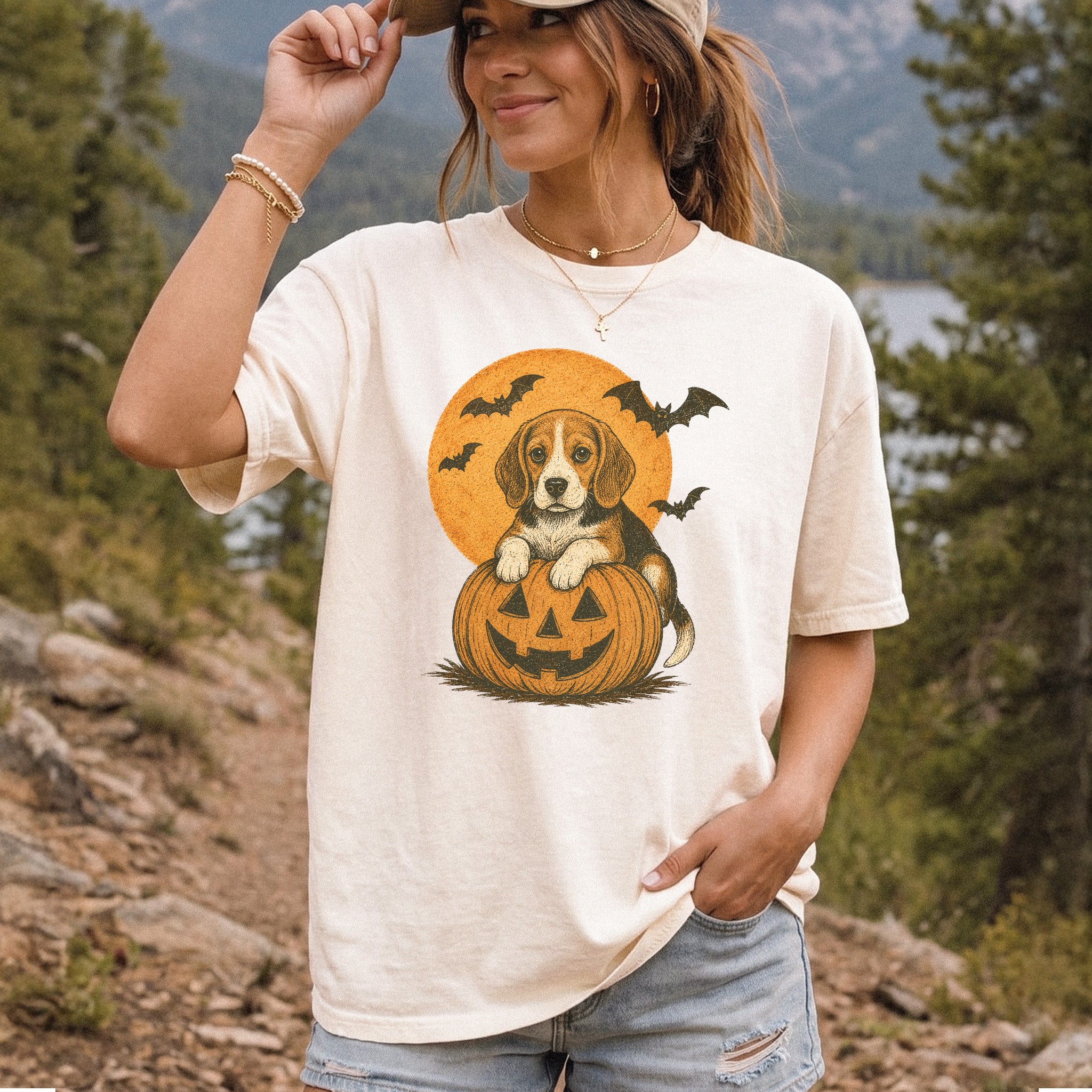 Beagle Halloween Pumpkin End Animal Testing Comfort Colors Shirt