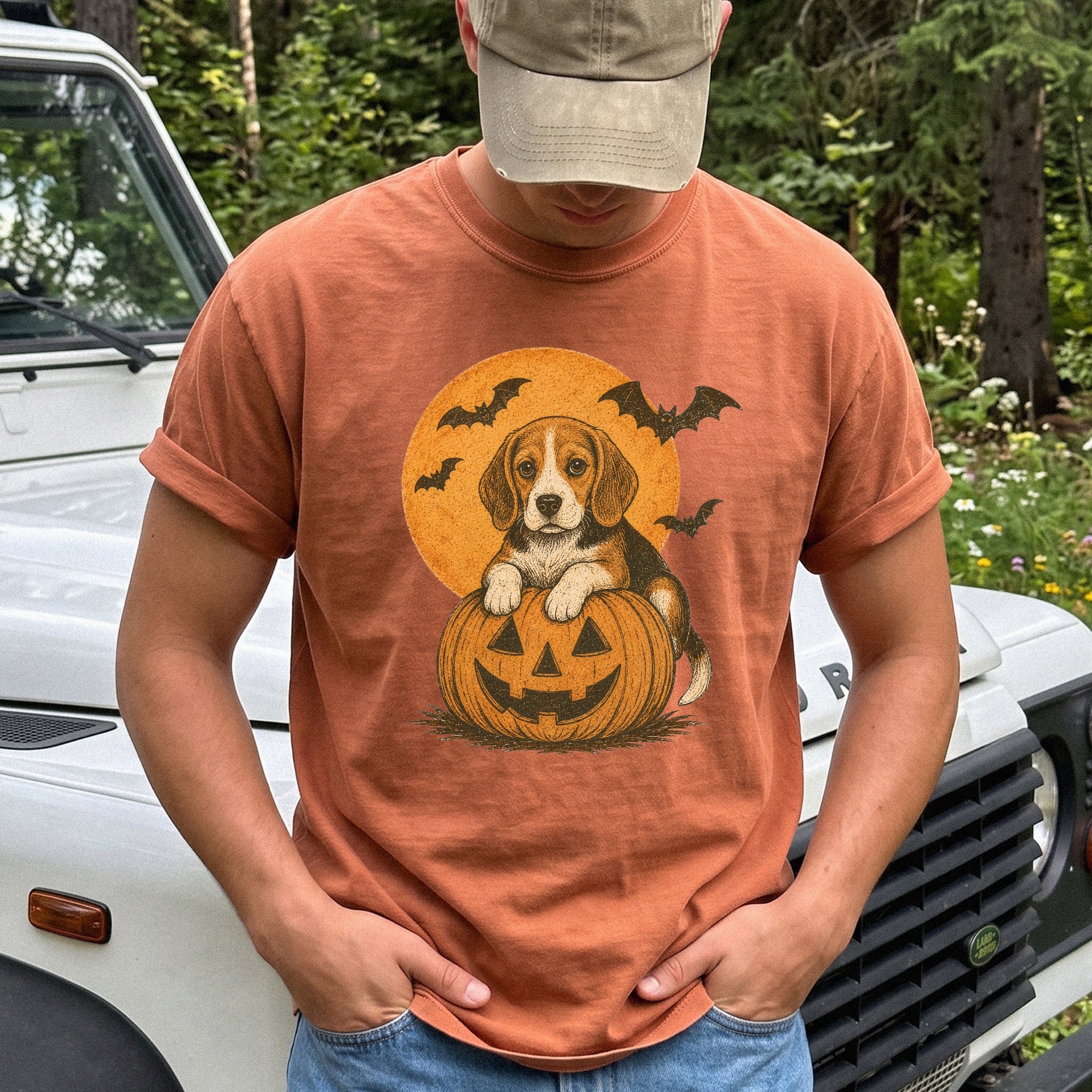 Beagle Halloween Pumpkin End Animal Testing Comfort Colors Shirt