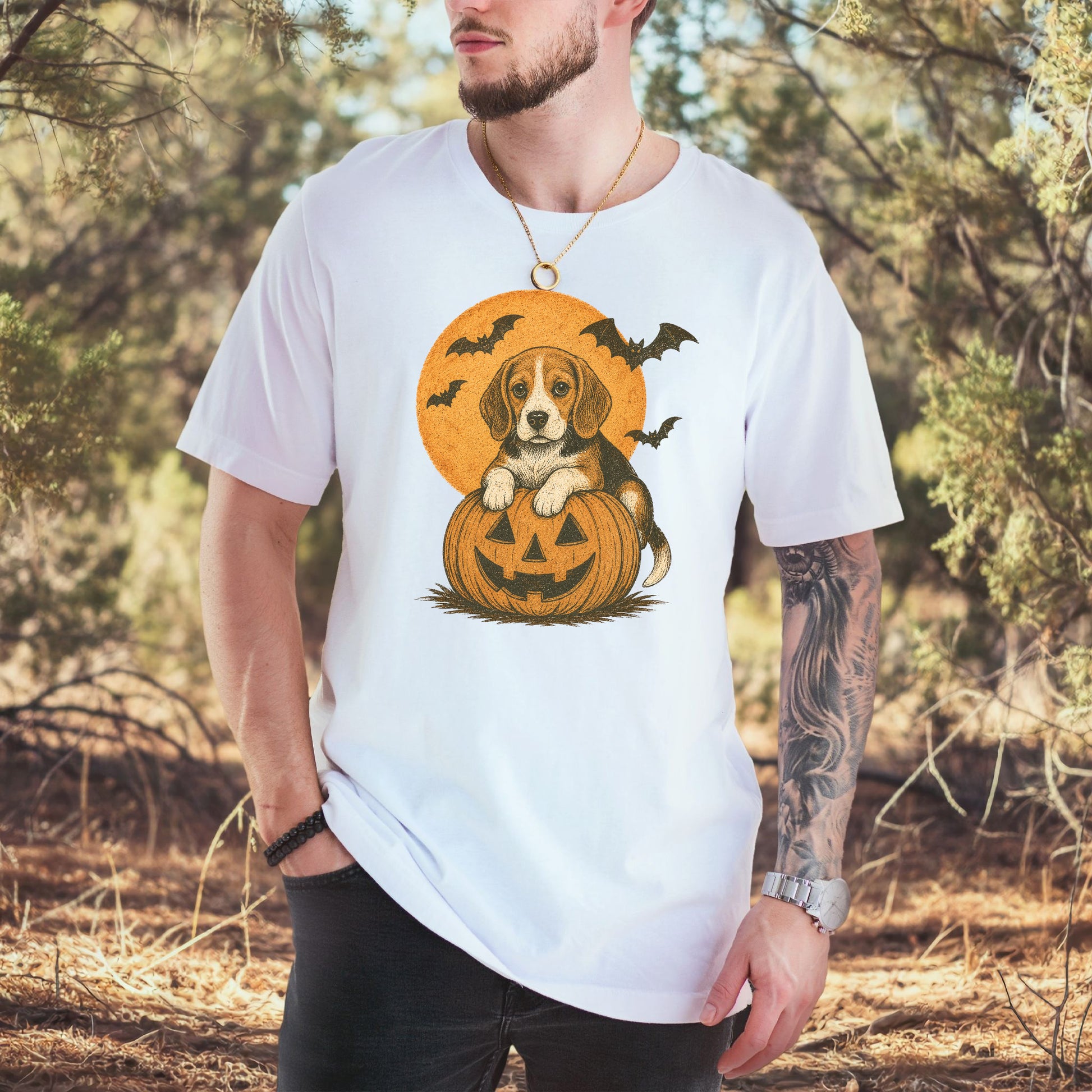 Beagle Halloween Pumpkin End Animal Testing T-Shirt