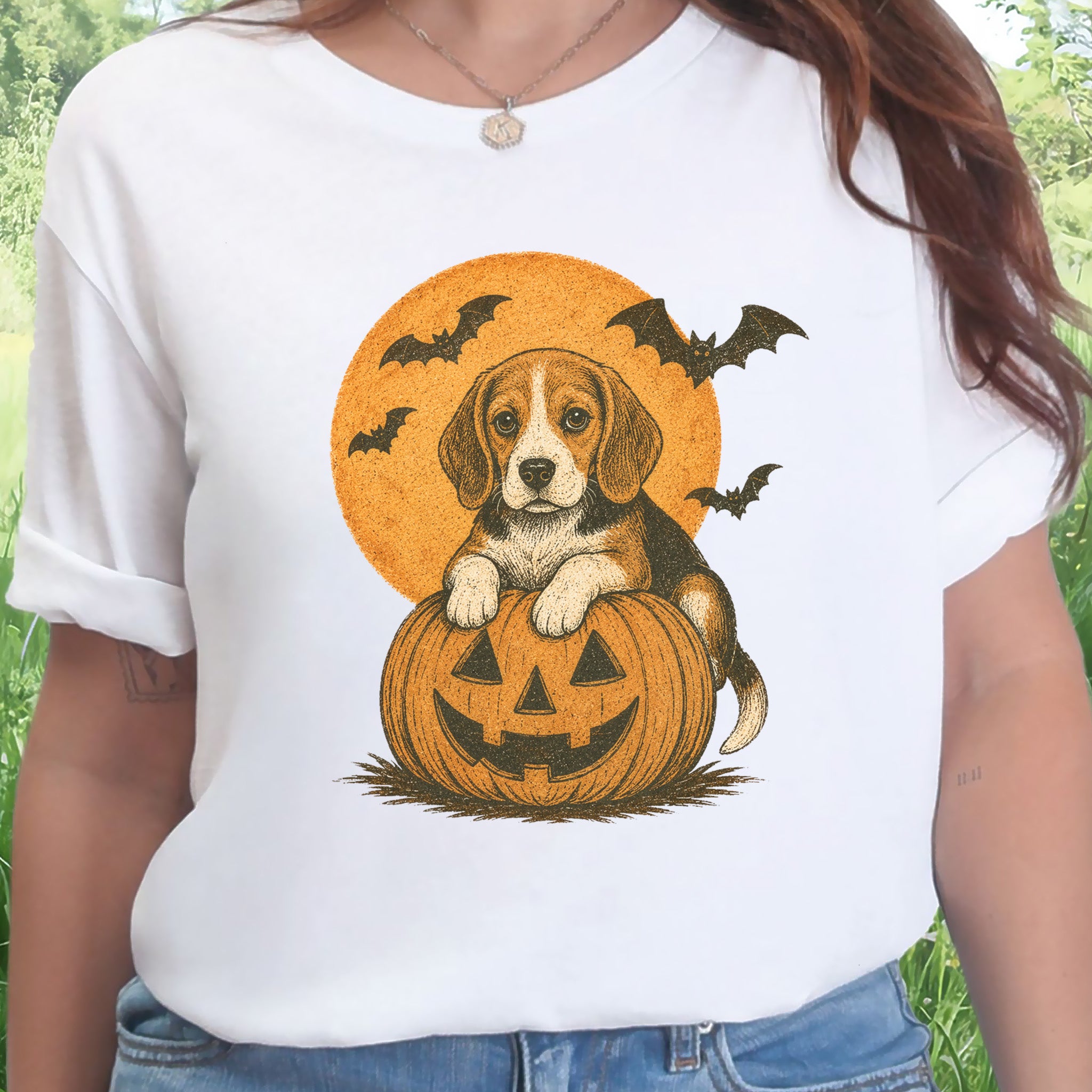 Beagle Halloween Pumpkin End Animal Testing T-Shirt