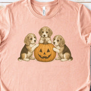 Beagle Puppies Halloween Pumpkin End Animal Testing T-Shirt