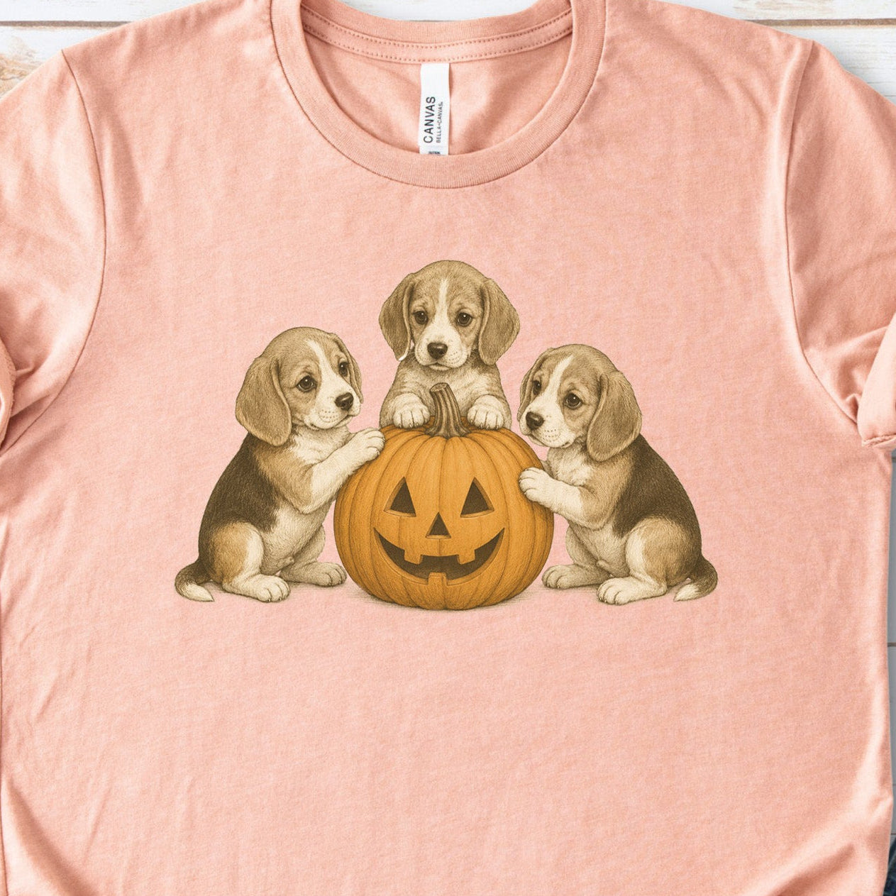 Beagle Puppies Halloween Pumpkin End Animal Testing T-Shirt