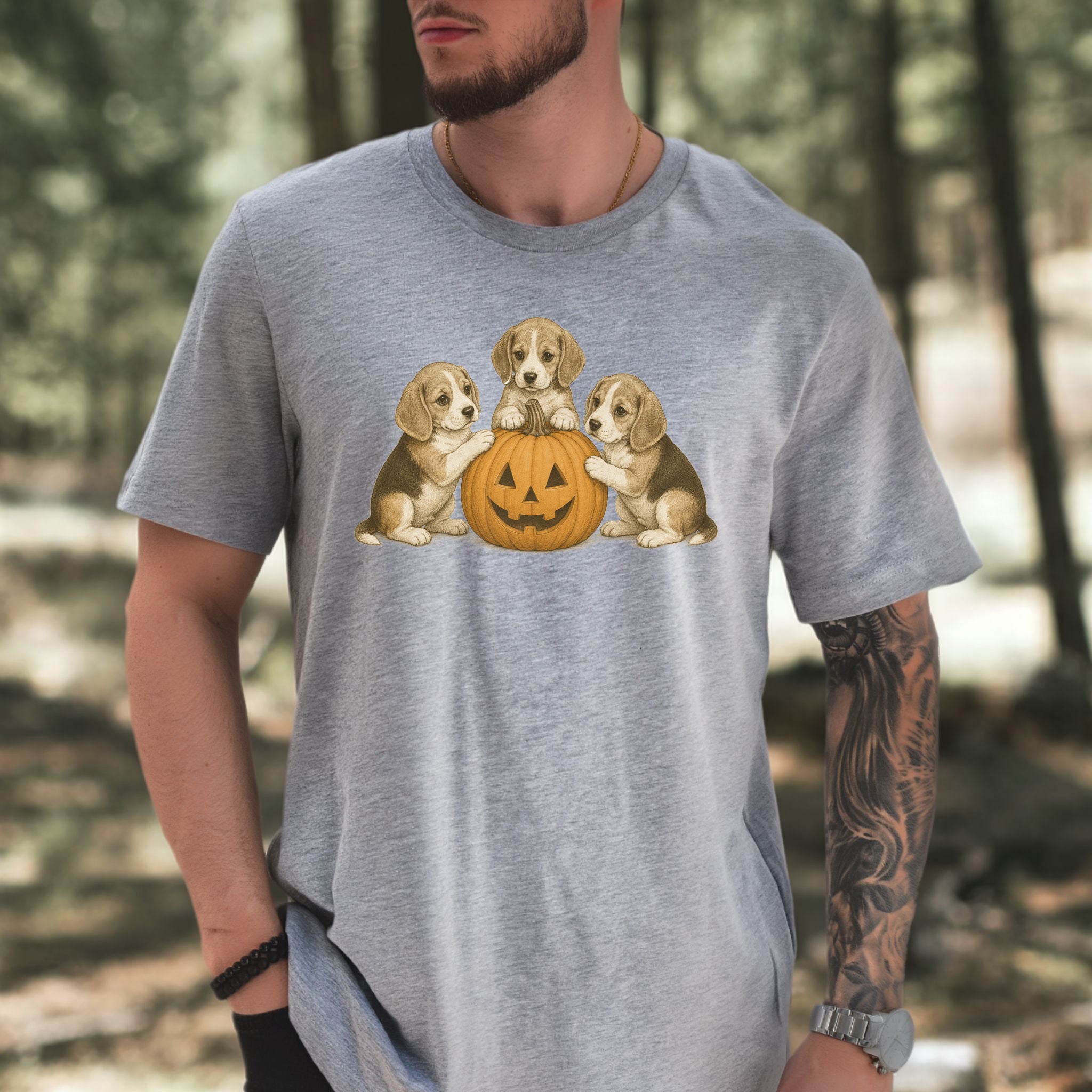 Beagle Puppies Halloween Pumpkin End Animal Testing T-Shirt