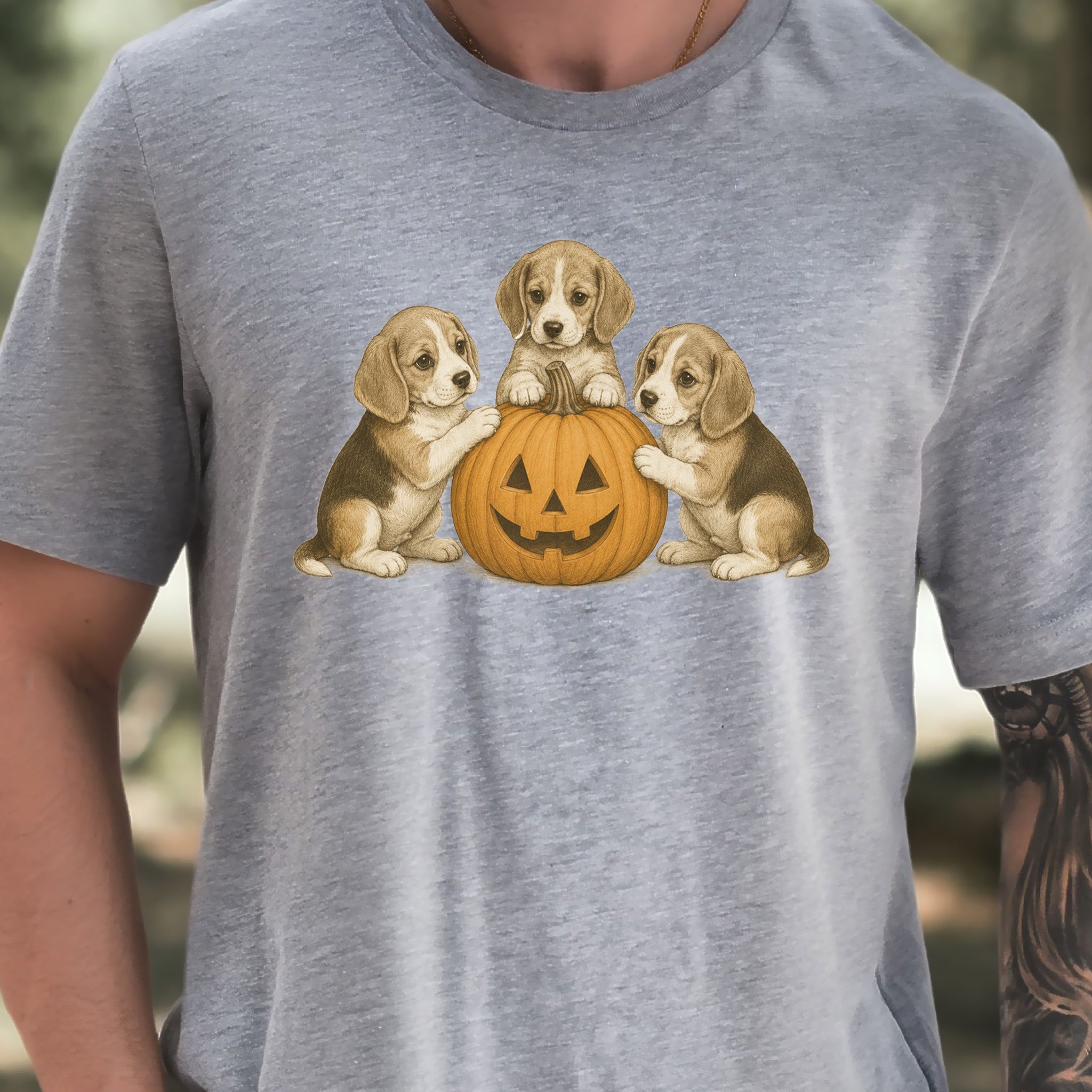 Beagle Puppies Halloween Pumpkin End Animal Testing T-Shirt