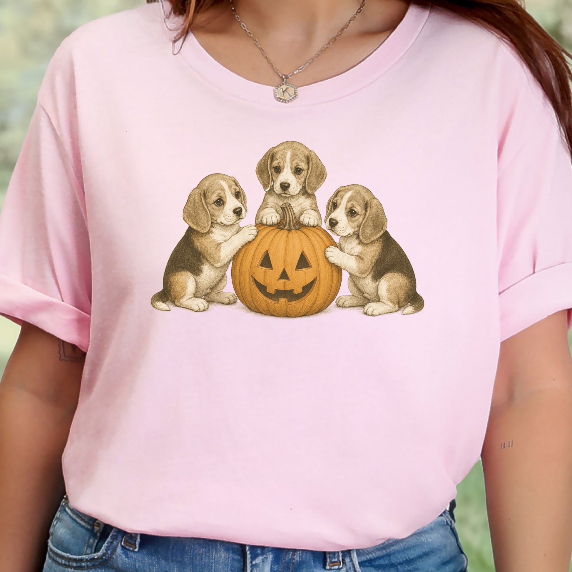 Beagle Puppies Halloween Pumpkin End Animal Testing T-Shirt
