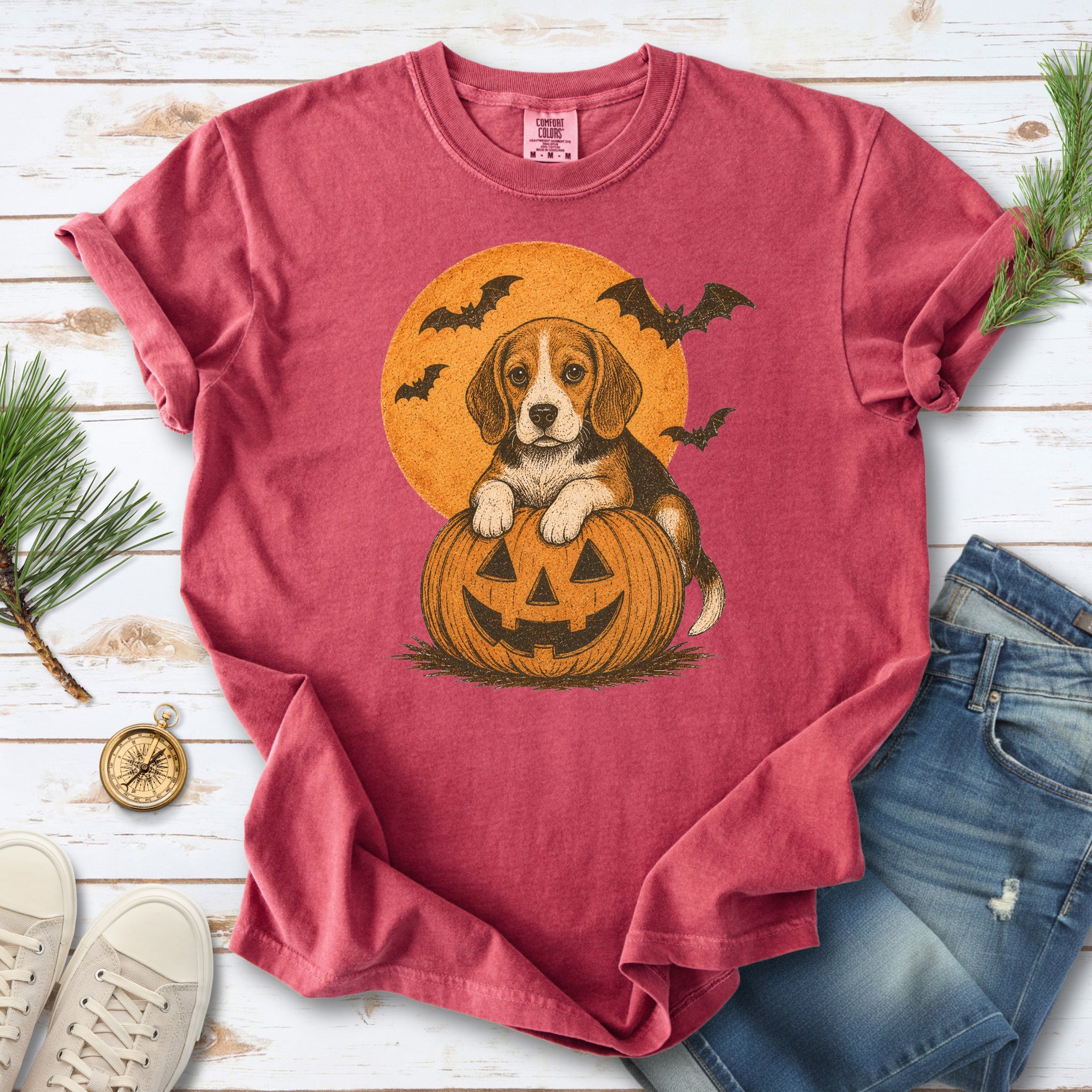 Beagle Halloween Pumpkin End Animal Testing Comfort Colors Shirt