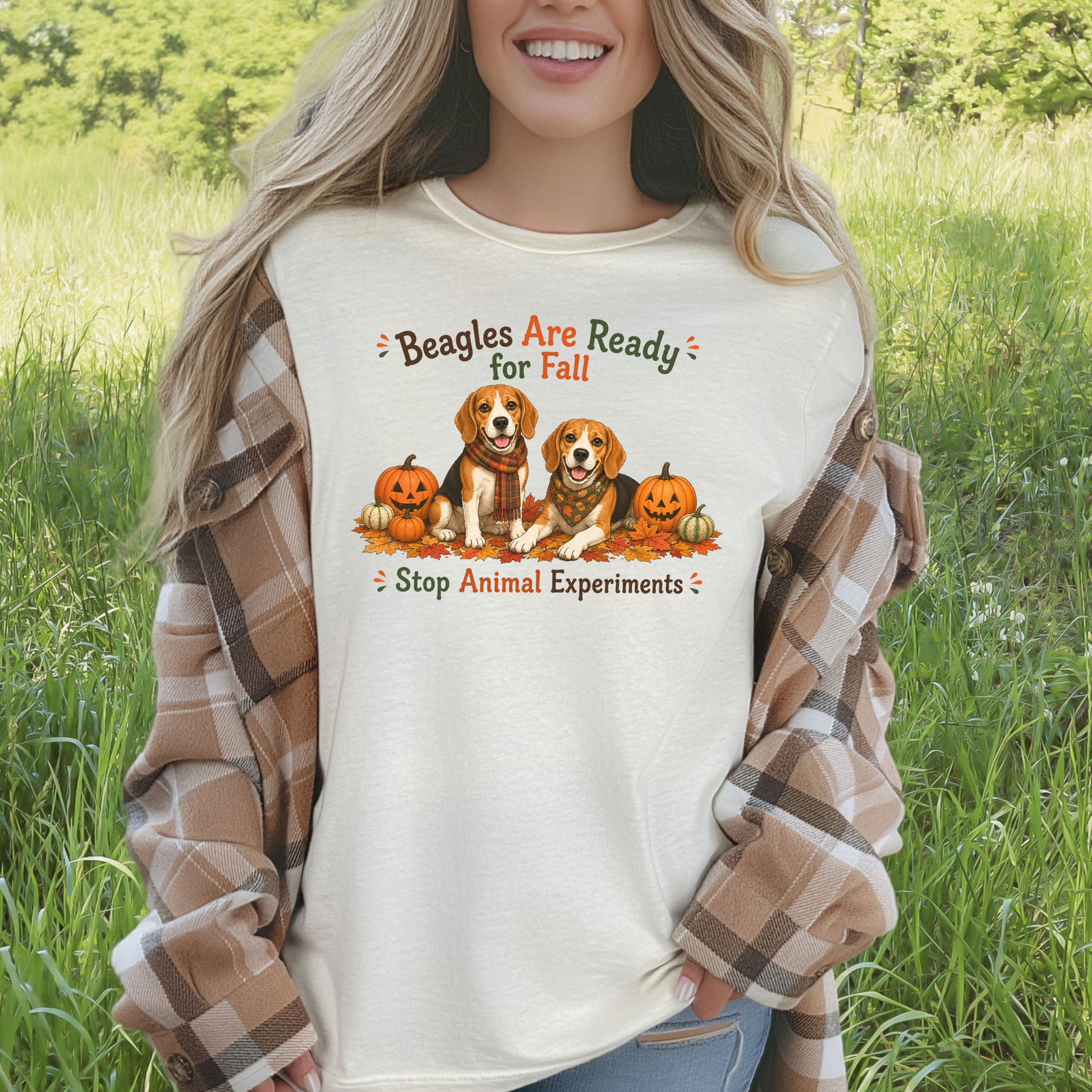 Beagles Are Ready for Fall Stop Animal Experiments Halloween T-Shirt