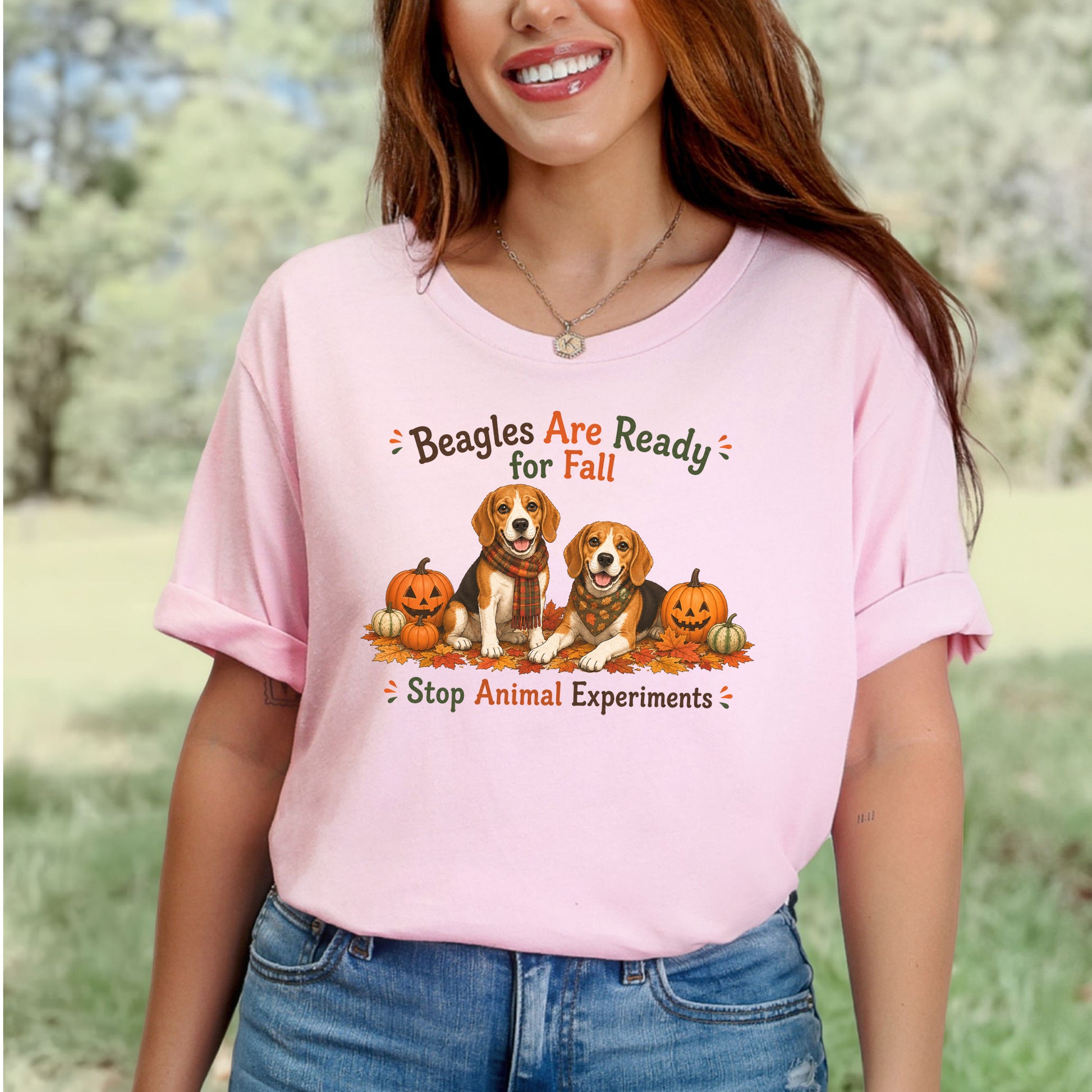 Beagles Are Ready for Fall Stop Animal Experiments Halloween T-Shirt