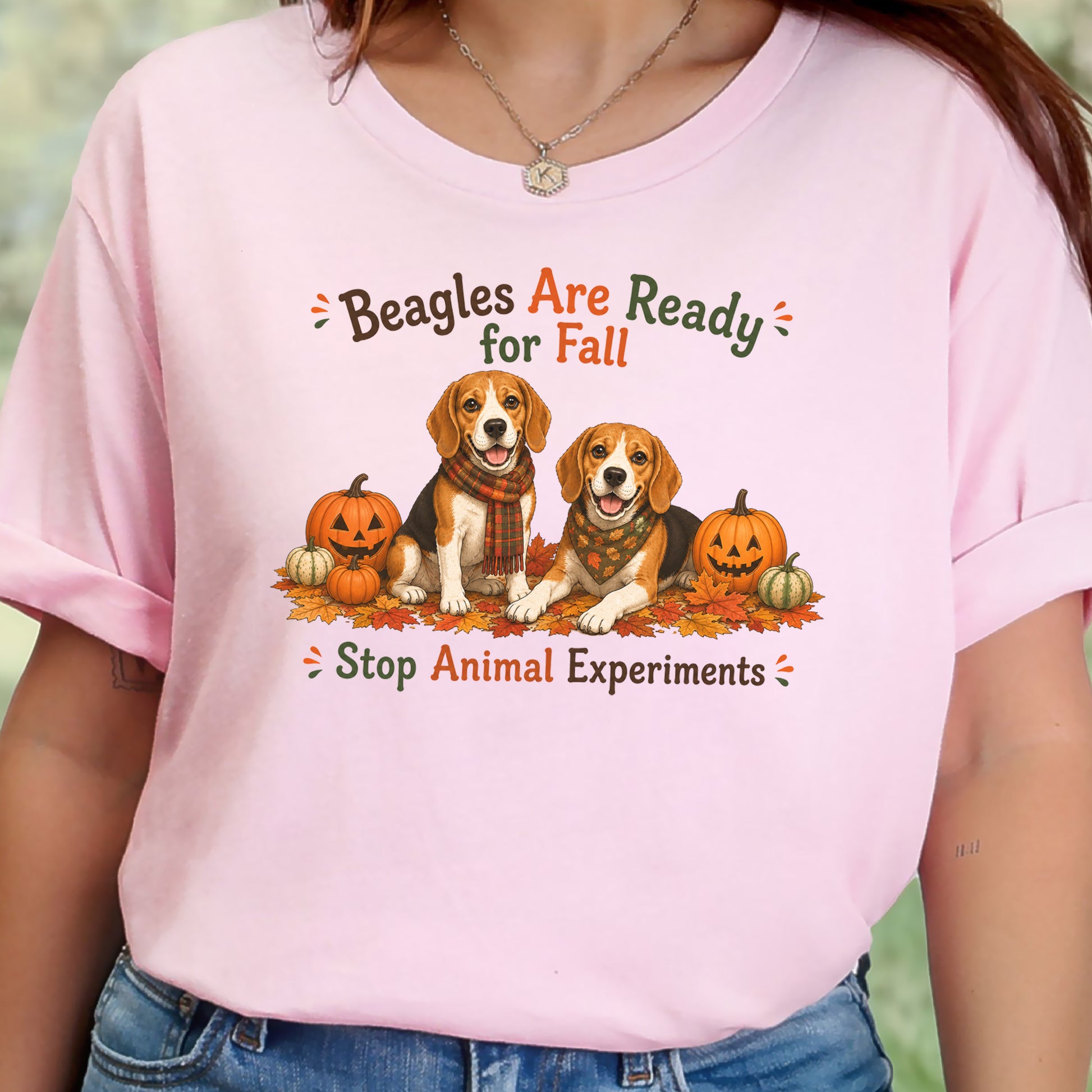 Beagles Are Ready for Fall Stop Animal Experiments Halloween T-Shirt