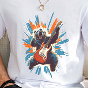 Bear Solo – Wild Rock Guitar Animal T-Shir