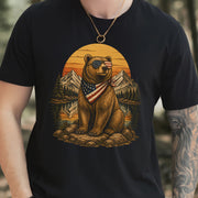 Bear of Freedom Patriotic Grizzly 4th of July Mountain Americana T-Shirt