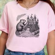 Beaver Building Magical Castle Dam T-Shirt