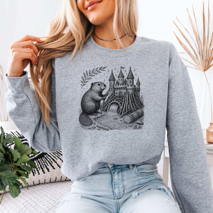Beaver Castle Builder Sweatshirt – Woodland Magic & Whimsy