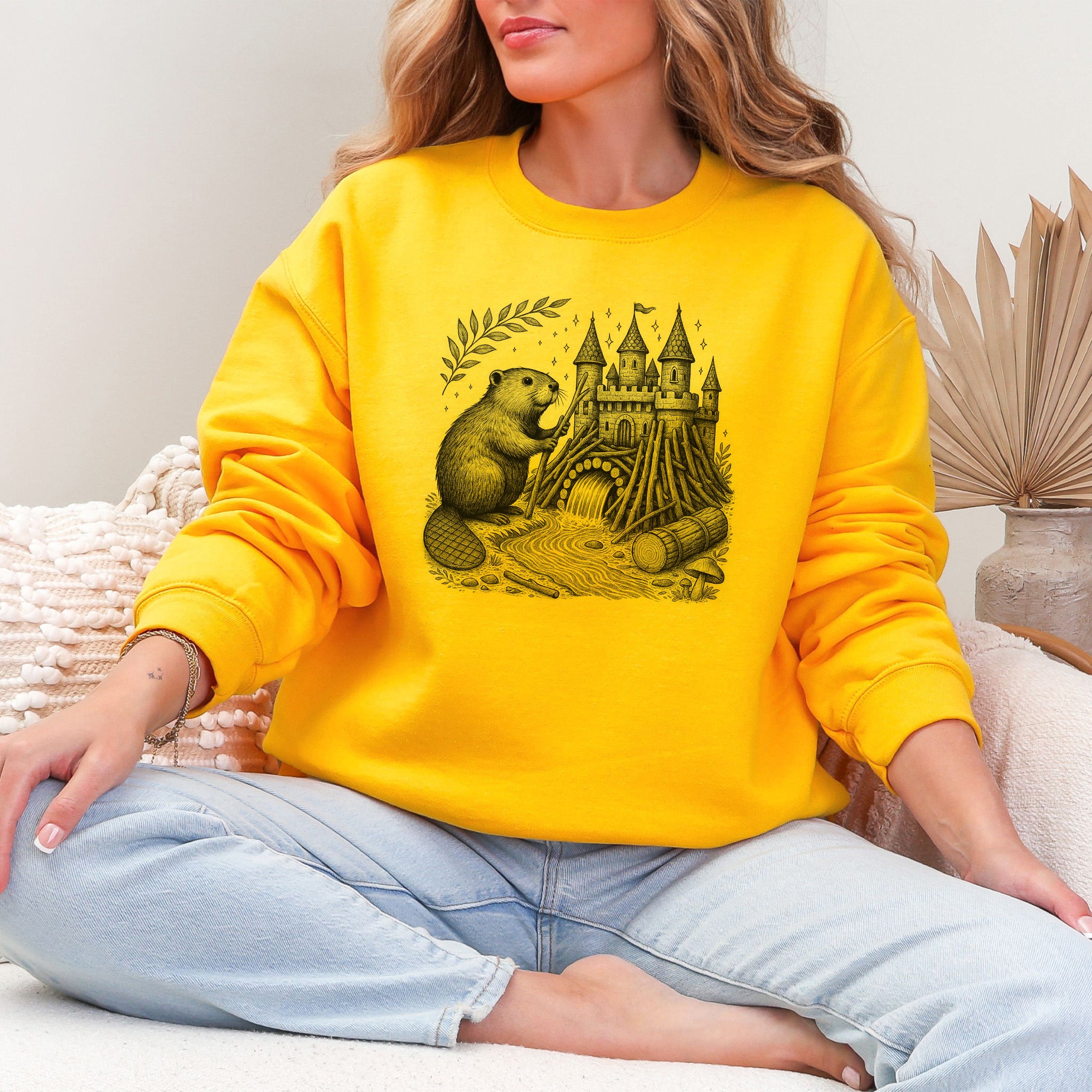 Beaver Castle Builder Sweatshirt – Woodland Magic & Whimsy