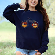 Love Bird Retro Binoculars Vintage Sunset Sweatshirt