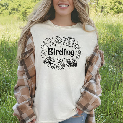 Birding Essentials Doodle Nature Lover T-Shirt