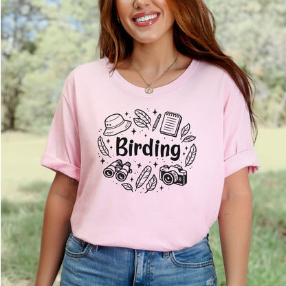 Birding Essentials Doodle Nature Lover T-Shirt
