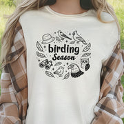 Birding Season Cute Birdwatcher Doodle T-Shirt
