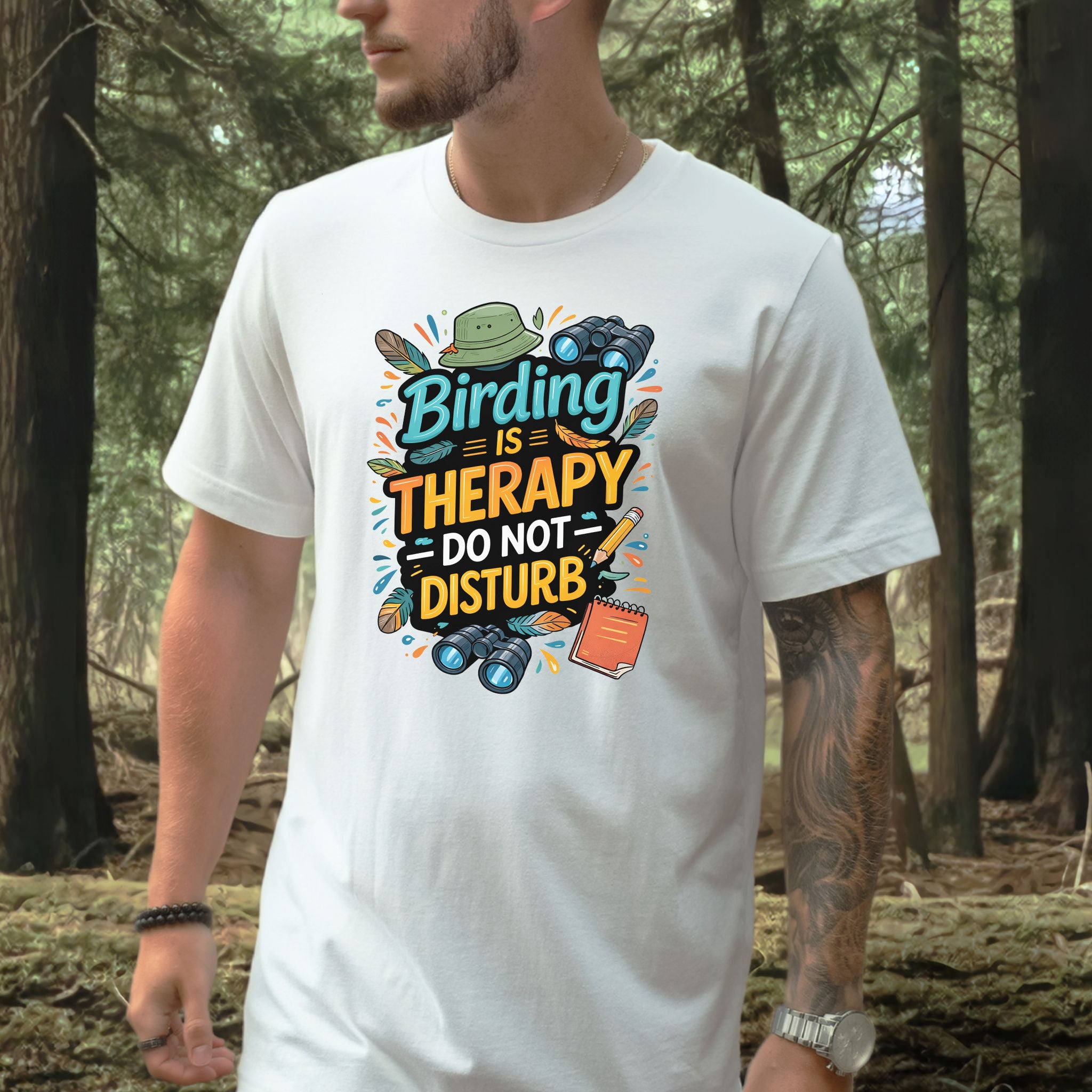 Birding Is Therapy Do Not Disturb Funny Birder T-Shirt