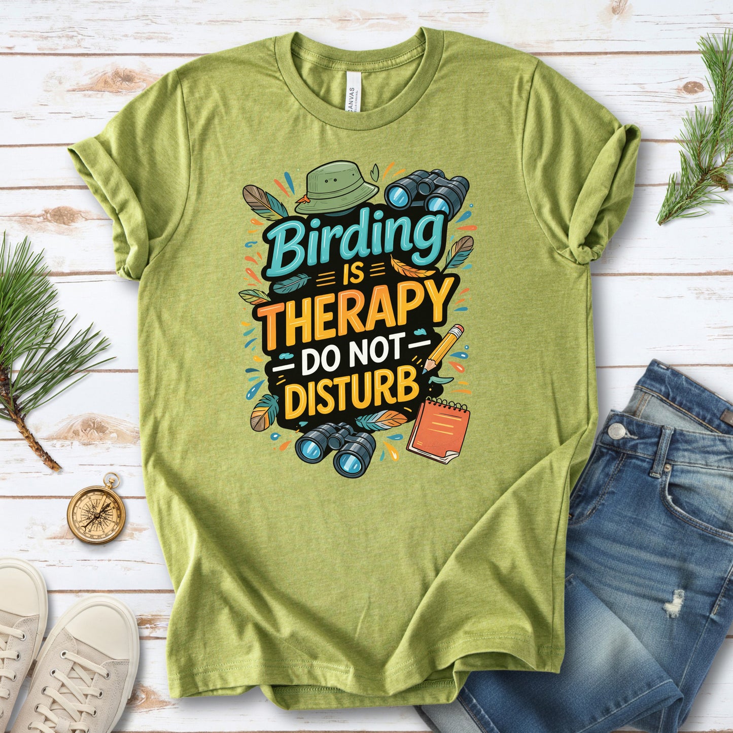 Birding Is Therapy Do Not Disturb Funny Birder T-Shirt
