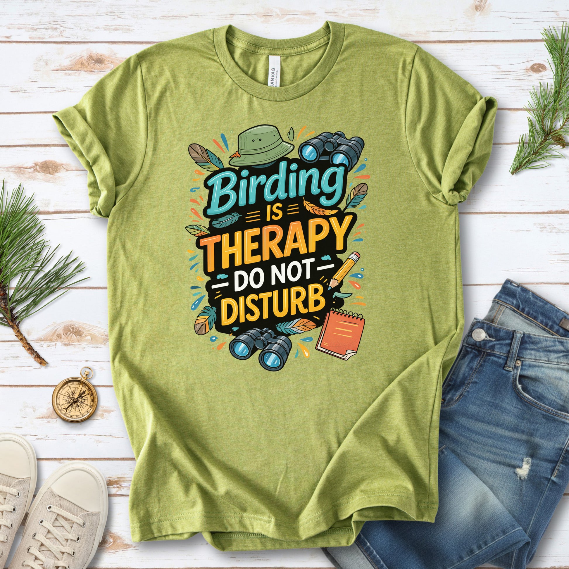 Birding Is Therapy Do Not Disturb Funny Birder T-Shirt