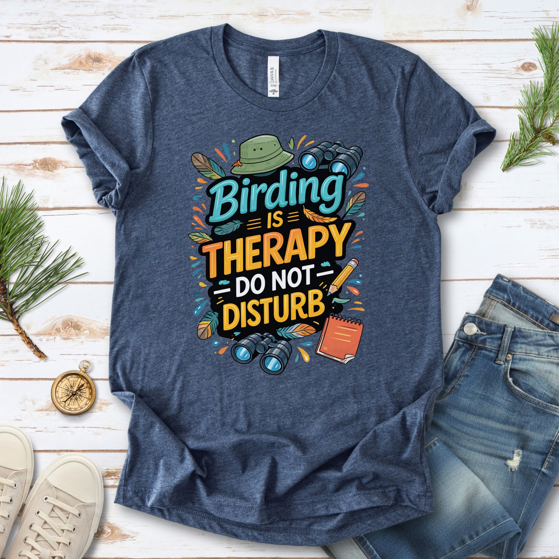 Birding Is Therapy Do Not Disturb Funny Birder T-Shirt