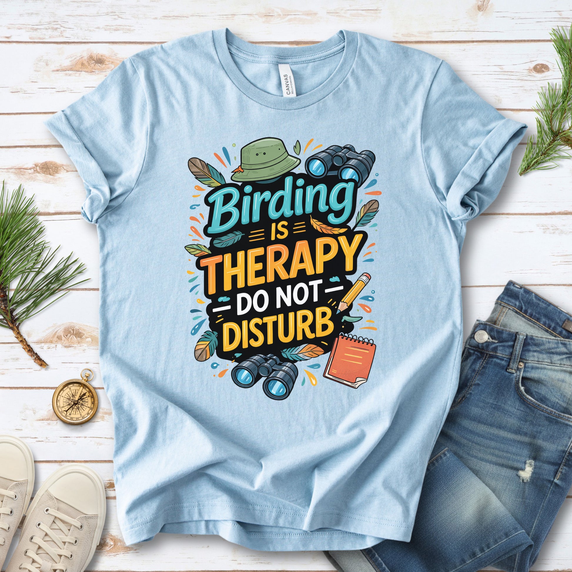 Birding Is Therapy Do Not Disturb Funny Birder T-Shirt