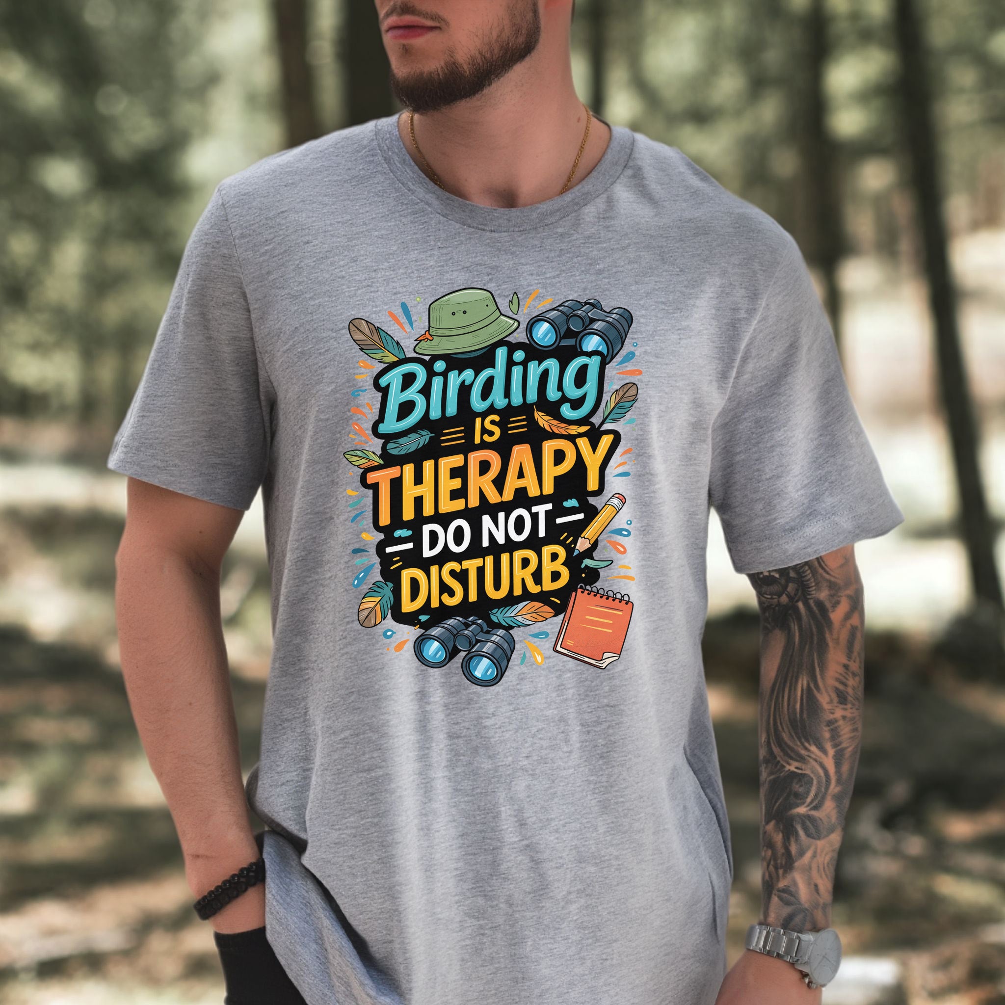 Birding Is Therapy Do Not Disturb Funny Birder T-Shirt