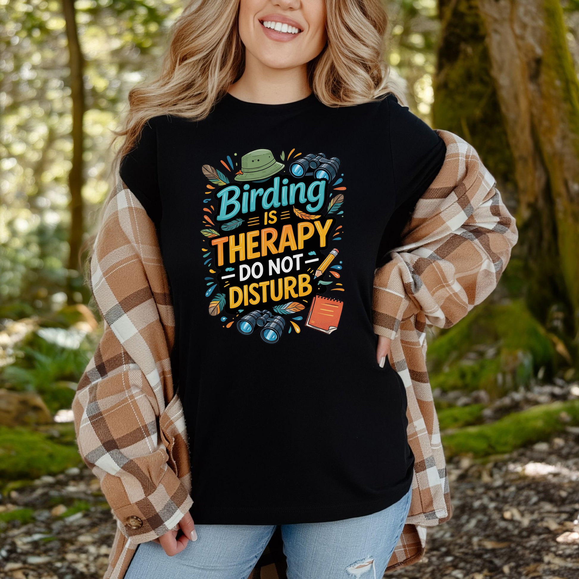 Birding Is Therapy Do Not Disturb Funny Birder T-Shirt