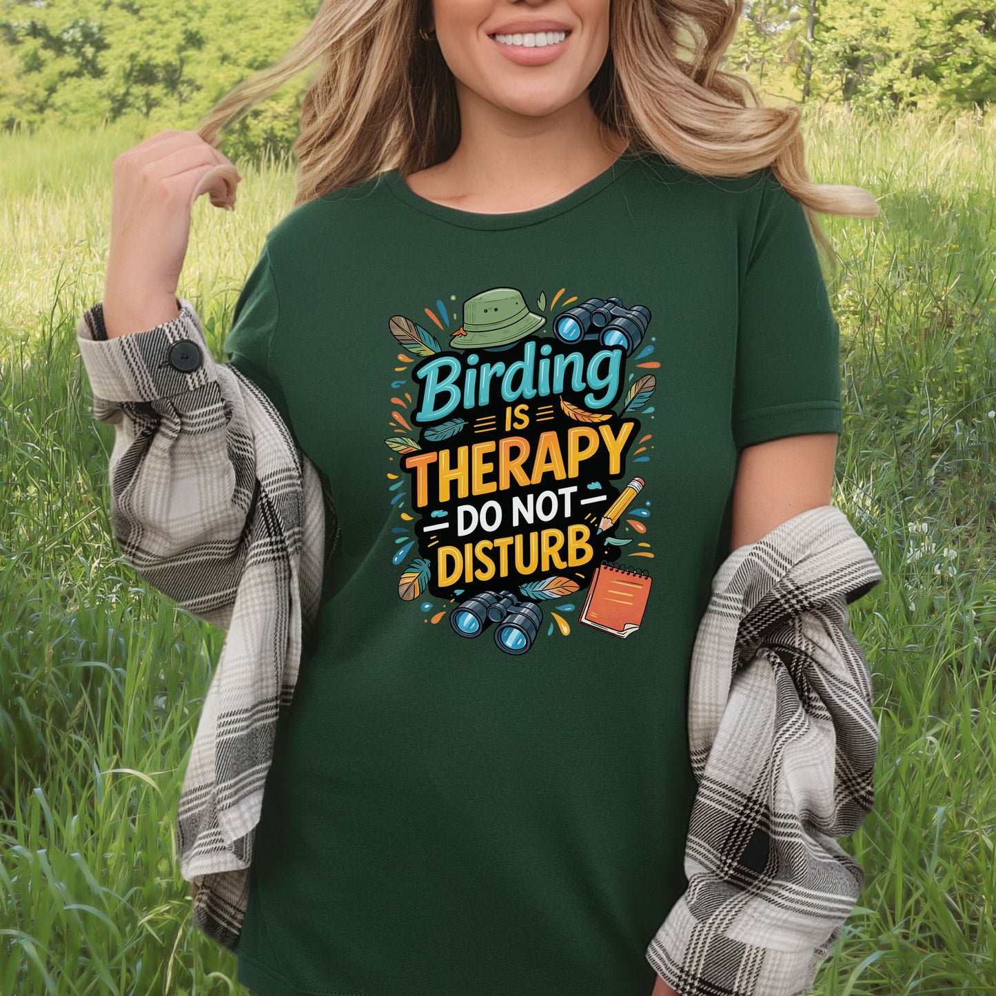 Birding Is Therapy Do Not Disturb Funny Birder T-Shirt