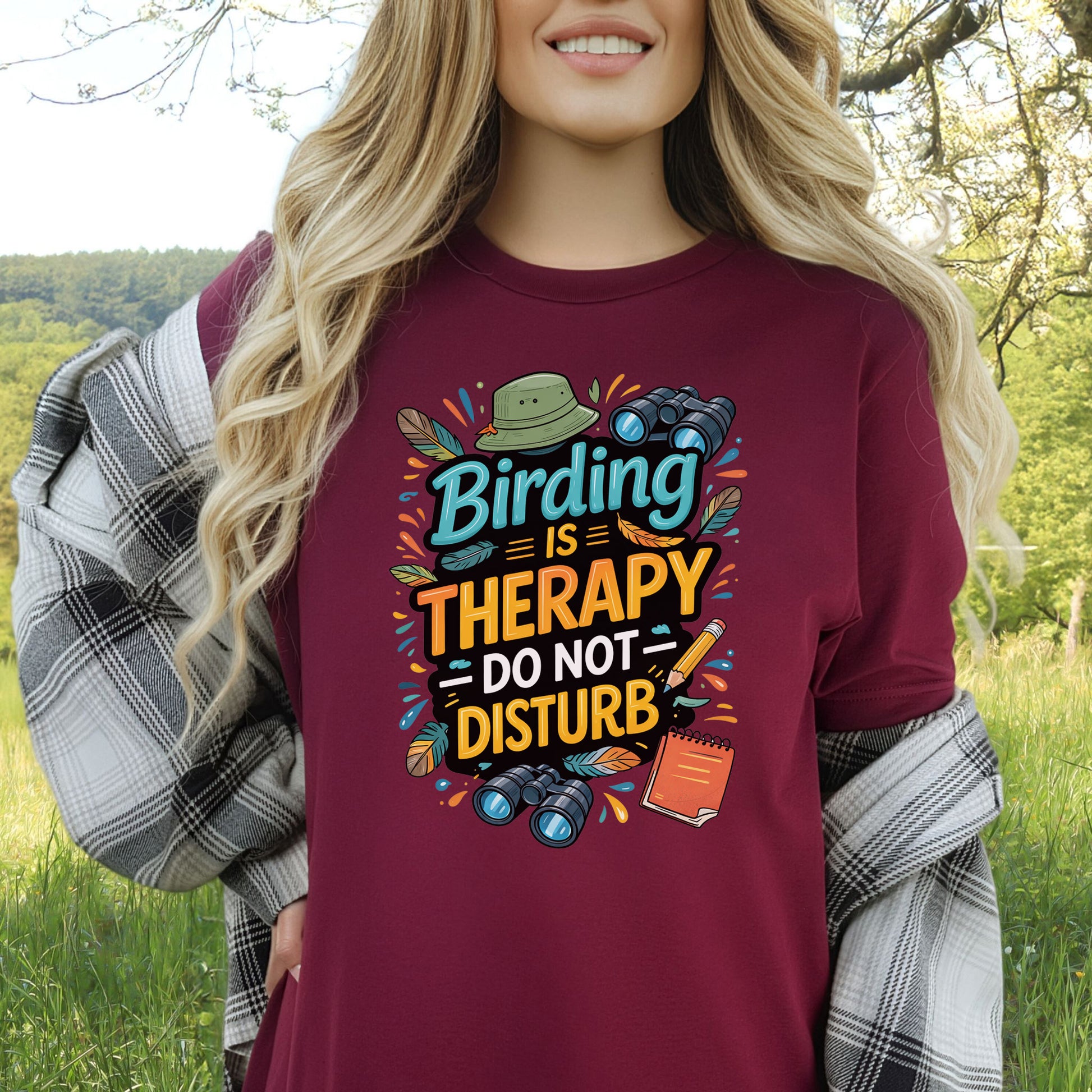 Birding Is Therapy Do Not Disturb Funny Birder T-Shirt