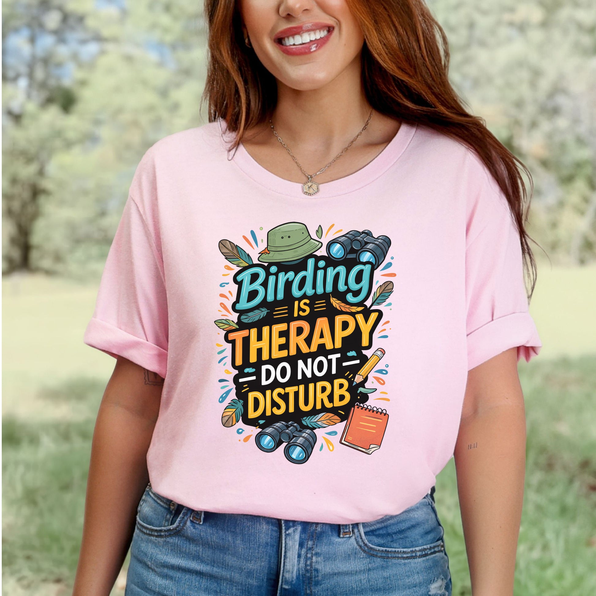 Birding Is Therapy Do Not Disturb Funny Birder T-Shirt