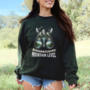 Birdwatching Mountain Level Retro Binoculars Nature Sweatshirt